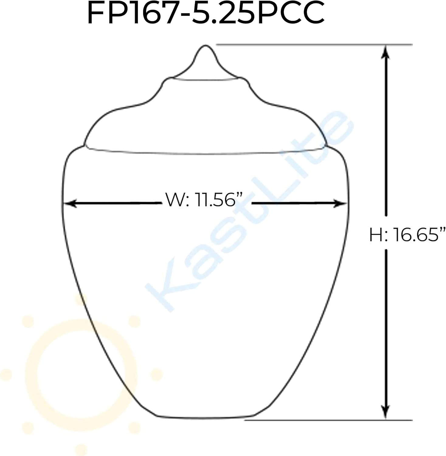 FP167-5PCC Polycarbonate Clear Neckless Acorn