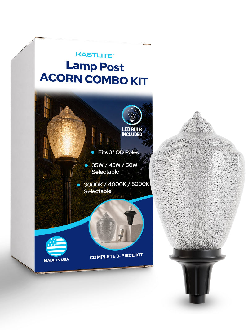 acorn light fixture with led bulb