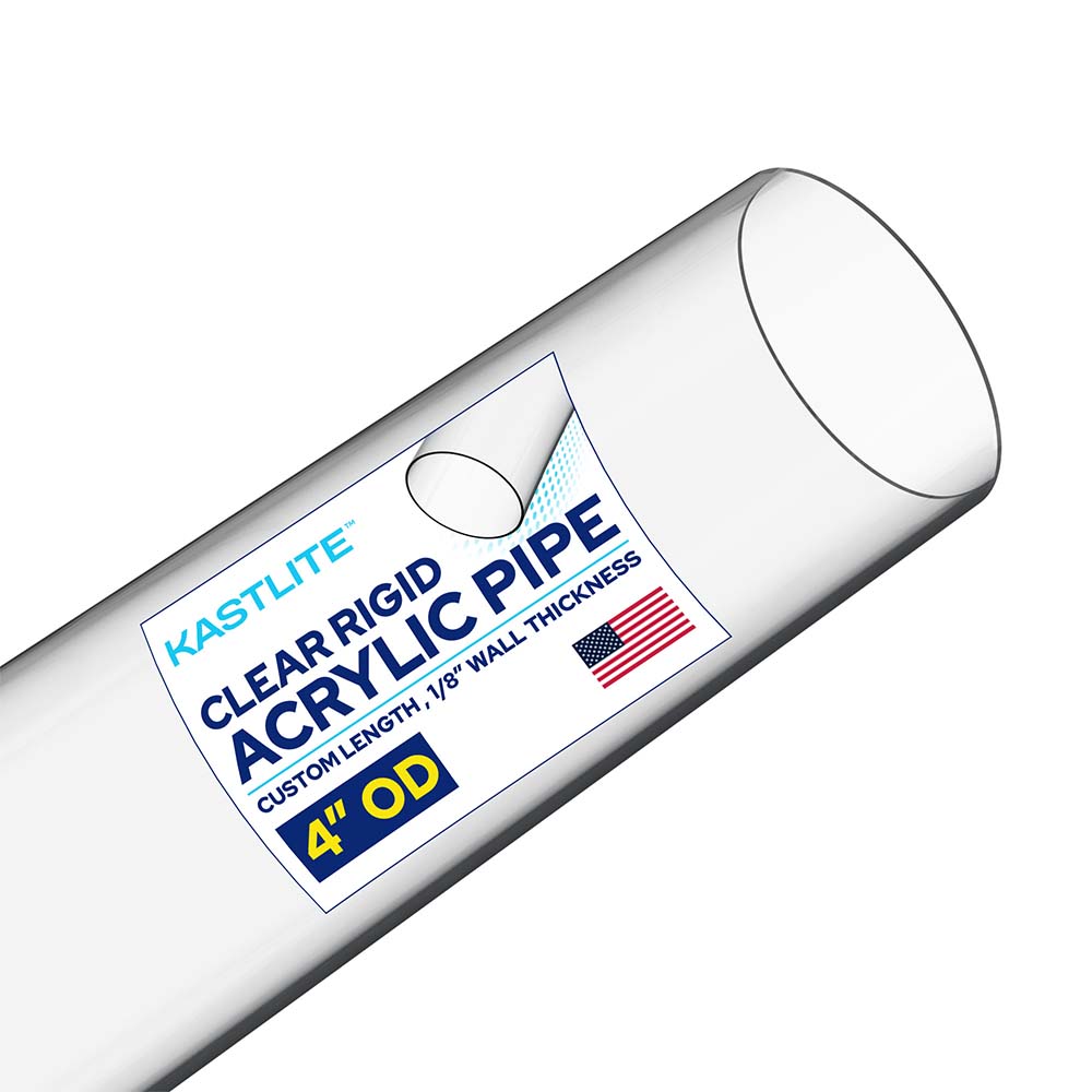 Custom Clear Acrylic Tube – 1/8” Thick Wall Custom Length Pipe