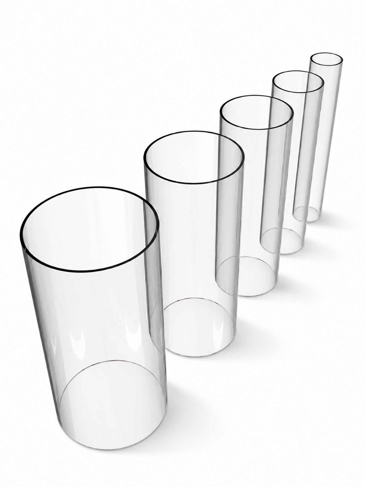 Custom Clear Acrylic Tube – 1/8” Thick Wall Custom Length Pipe
