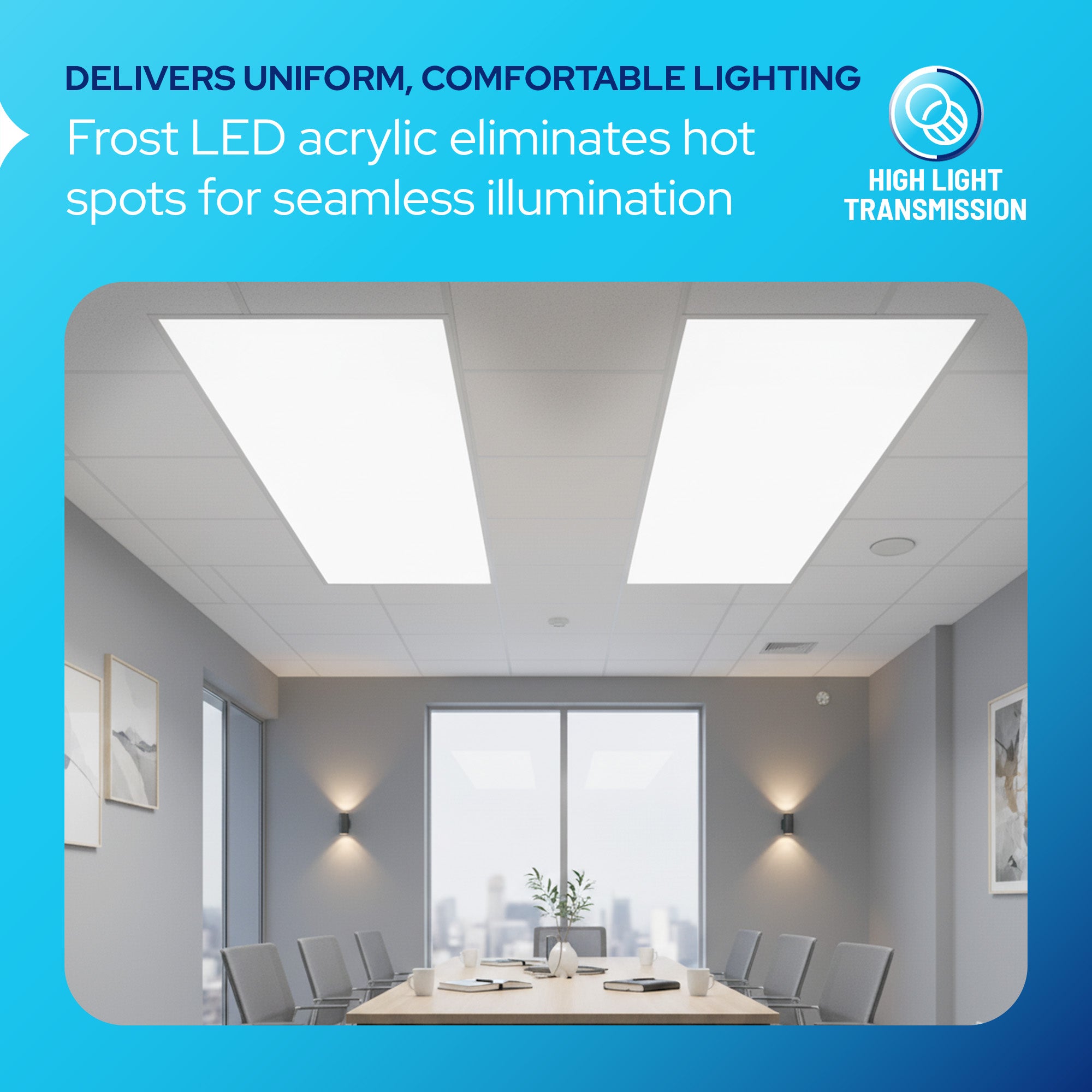 Frost LED Acrylic Lighting Panel showing thickness and clarity