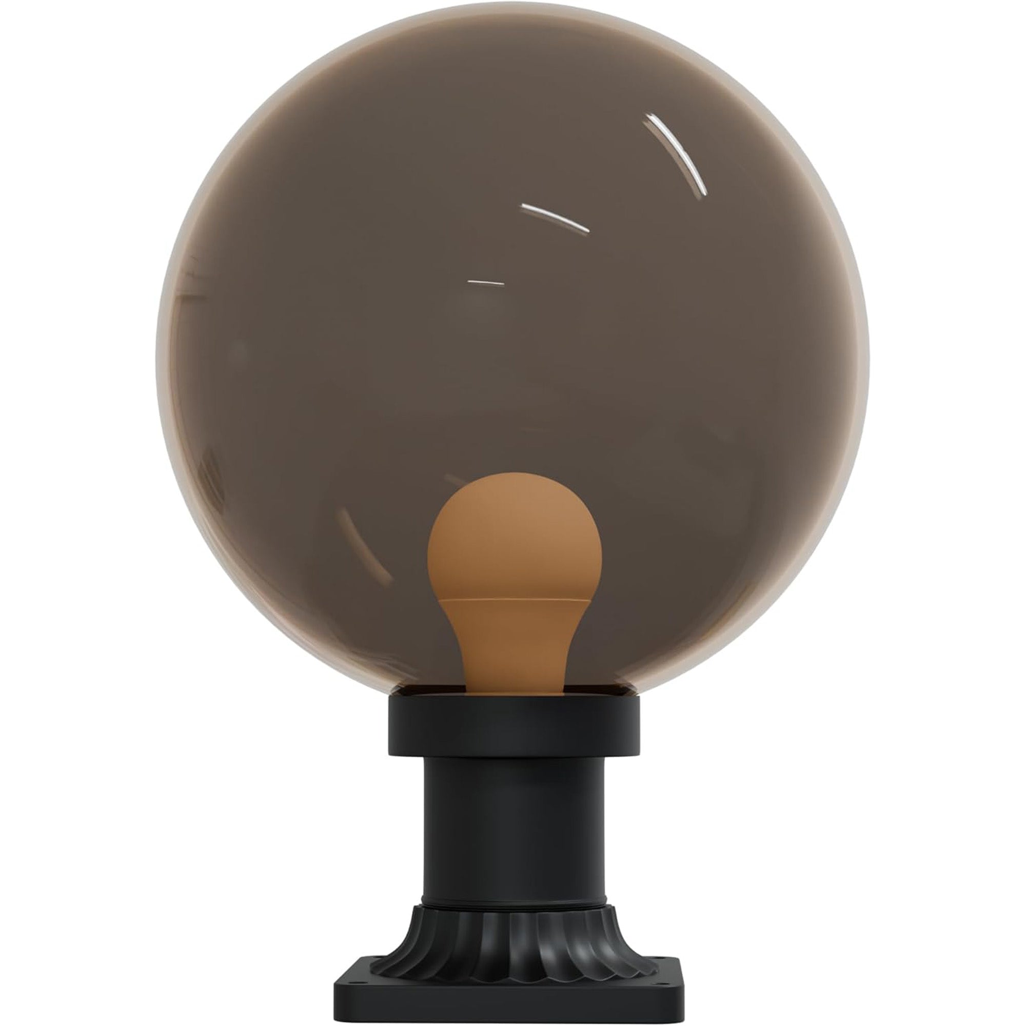 12" Globe Pier Mount Outdoor Lighting with LED Lamp