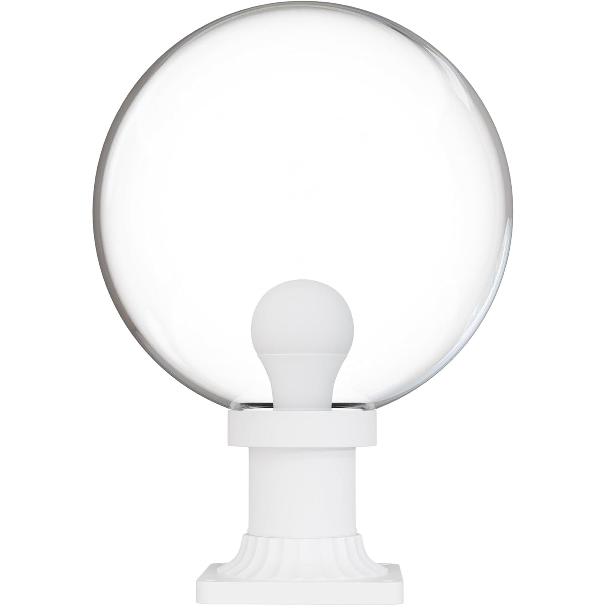 12" Globe Pier Mount Outdoor Lighting with LED Lamp