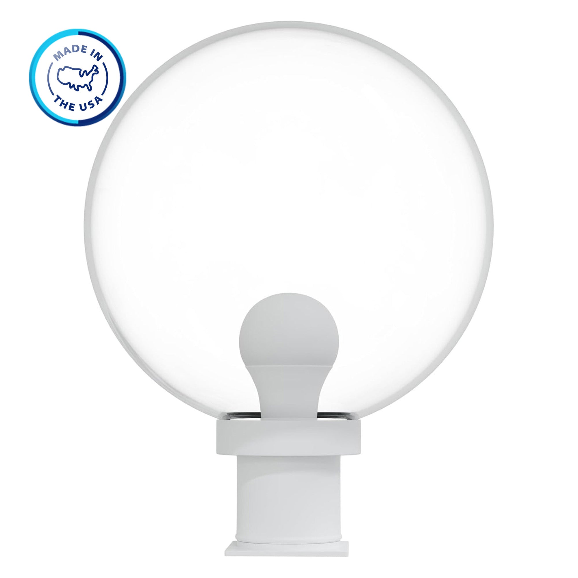 12" Globe Pier Mount Outdoor Lighting with LED Lamp