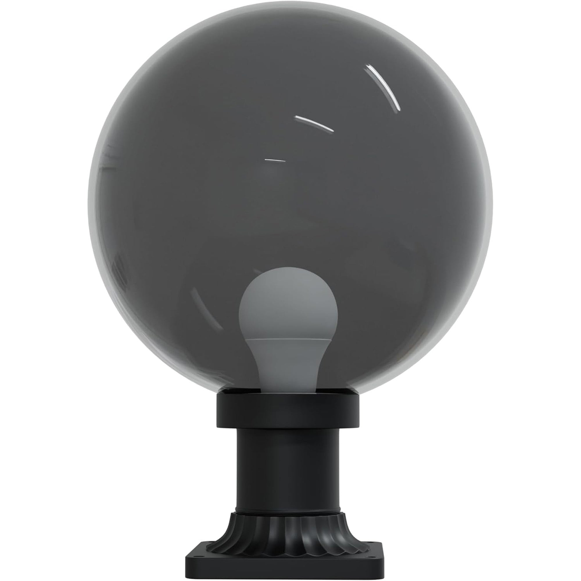 12" Globe Pier Mount Outdoor Lighting with LED Lamp