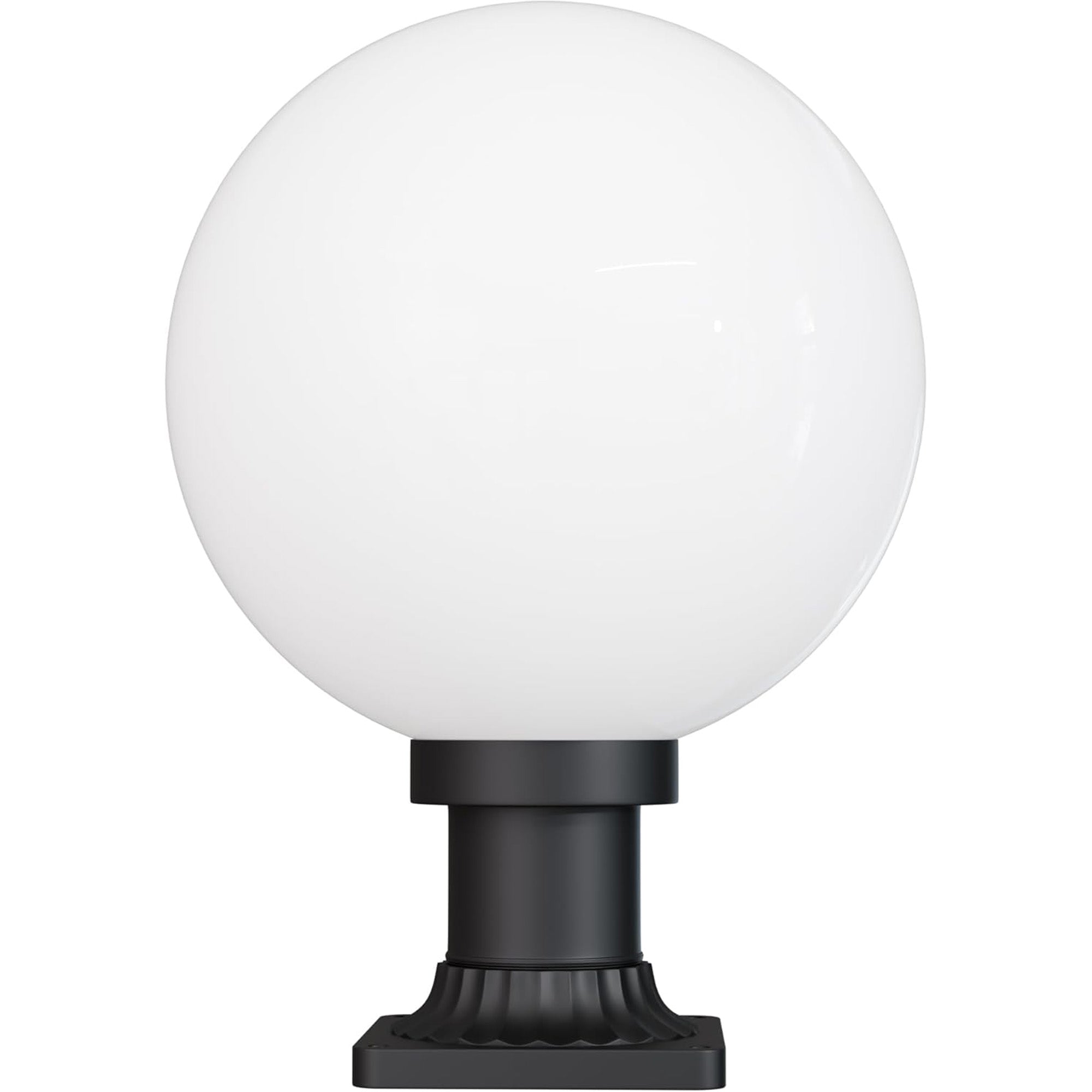 12" Globe Pier Mount Outdoor Lighting with LED Lamp