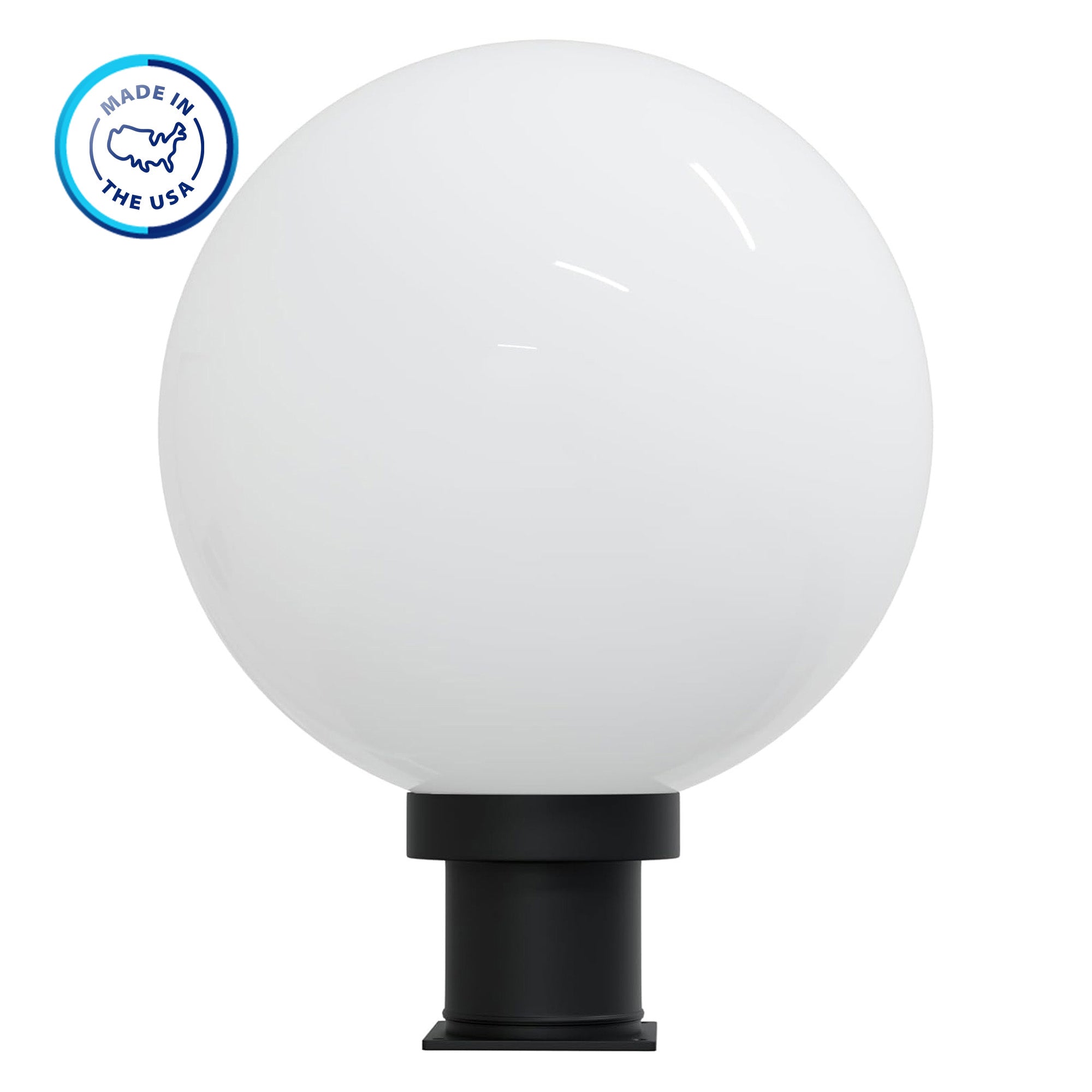12" Globe Pier Mount Outdoor Lighting with LED Lamp