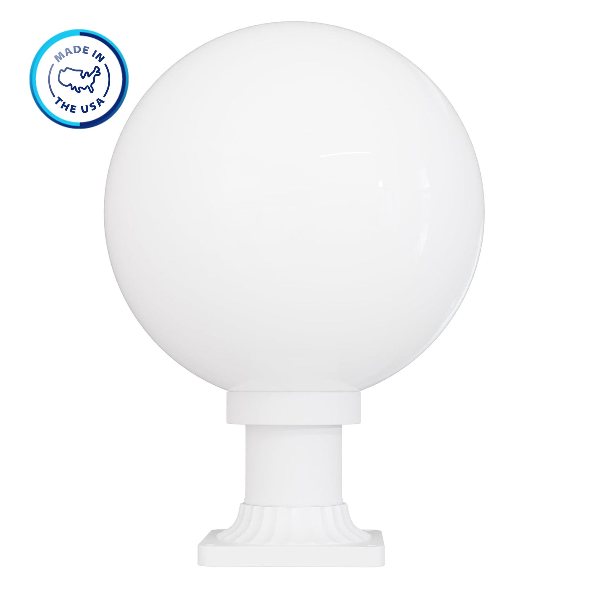 12" Globe Pier Mount Outdoor Lighting with LED Lamp