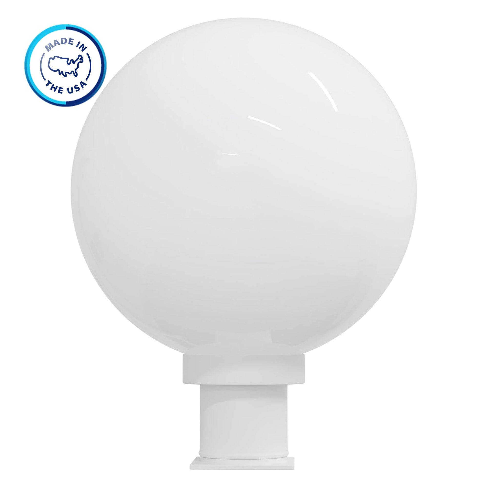 12" Globe Pier Mount Outdoor Lighting with LED Lamp