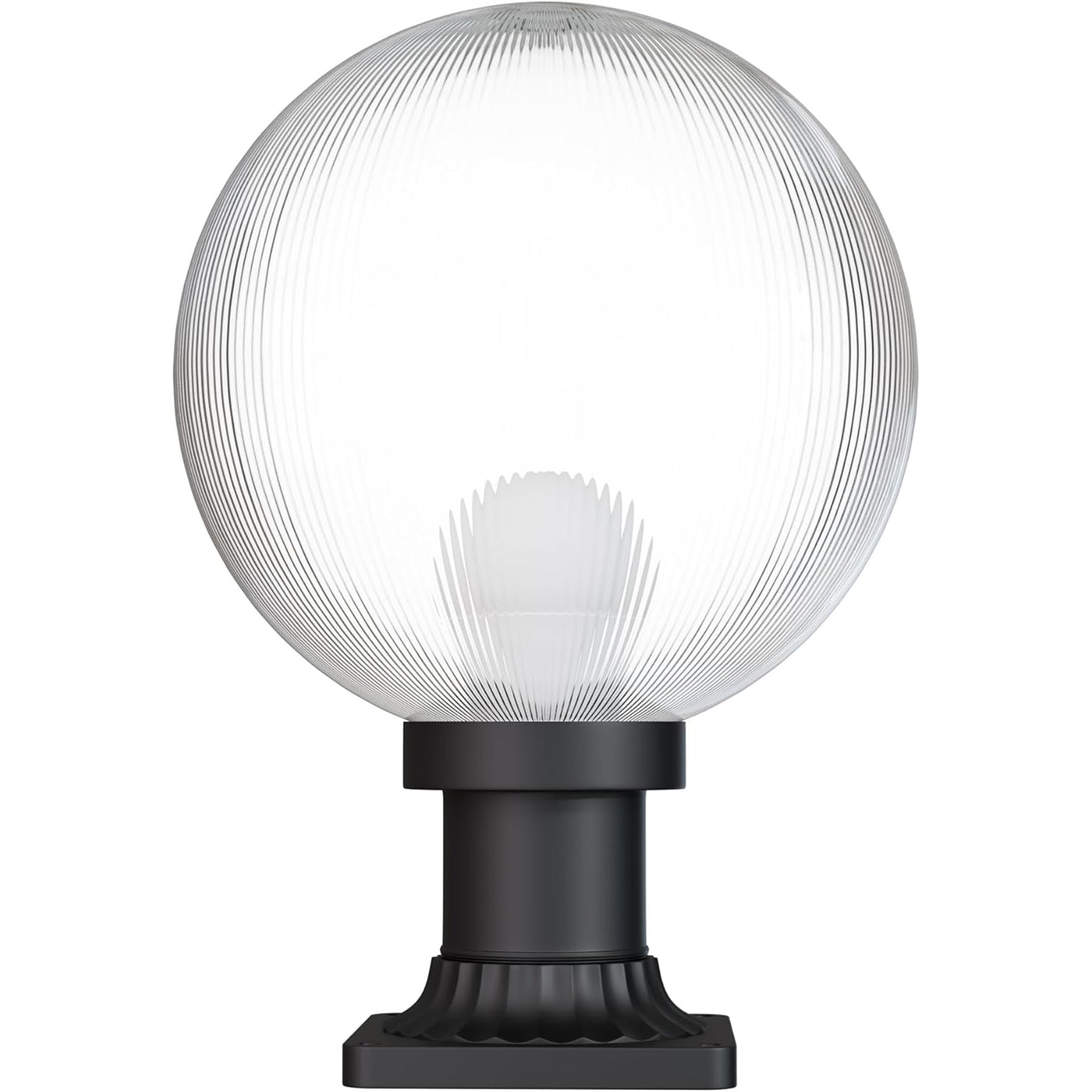 12" Globe Pier Mount Outdoor Lighting with LED Lamp