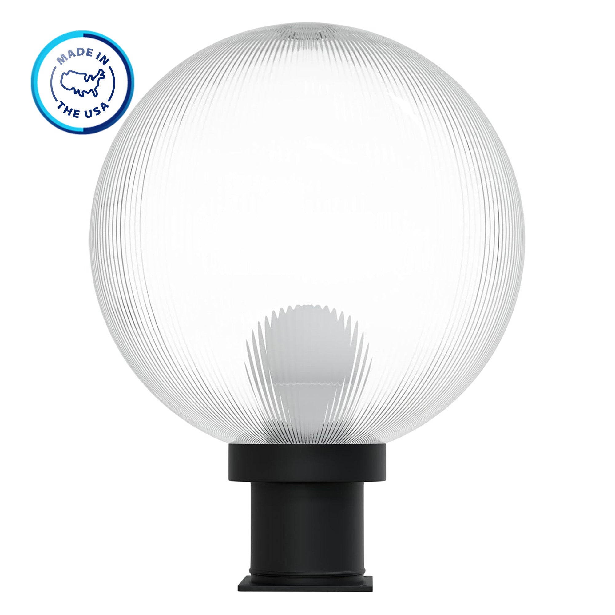 12" Globe Pier Mount Outdoor Lighting with LED Lamp