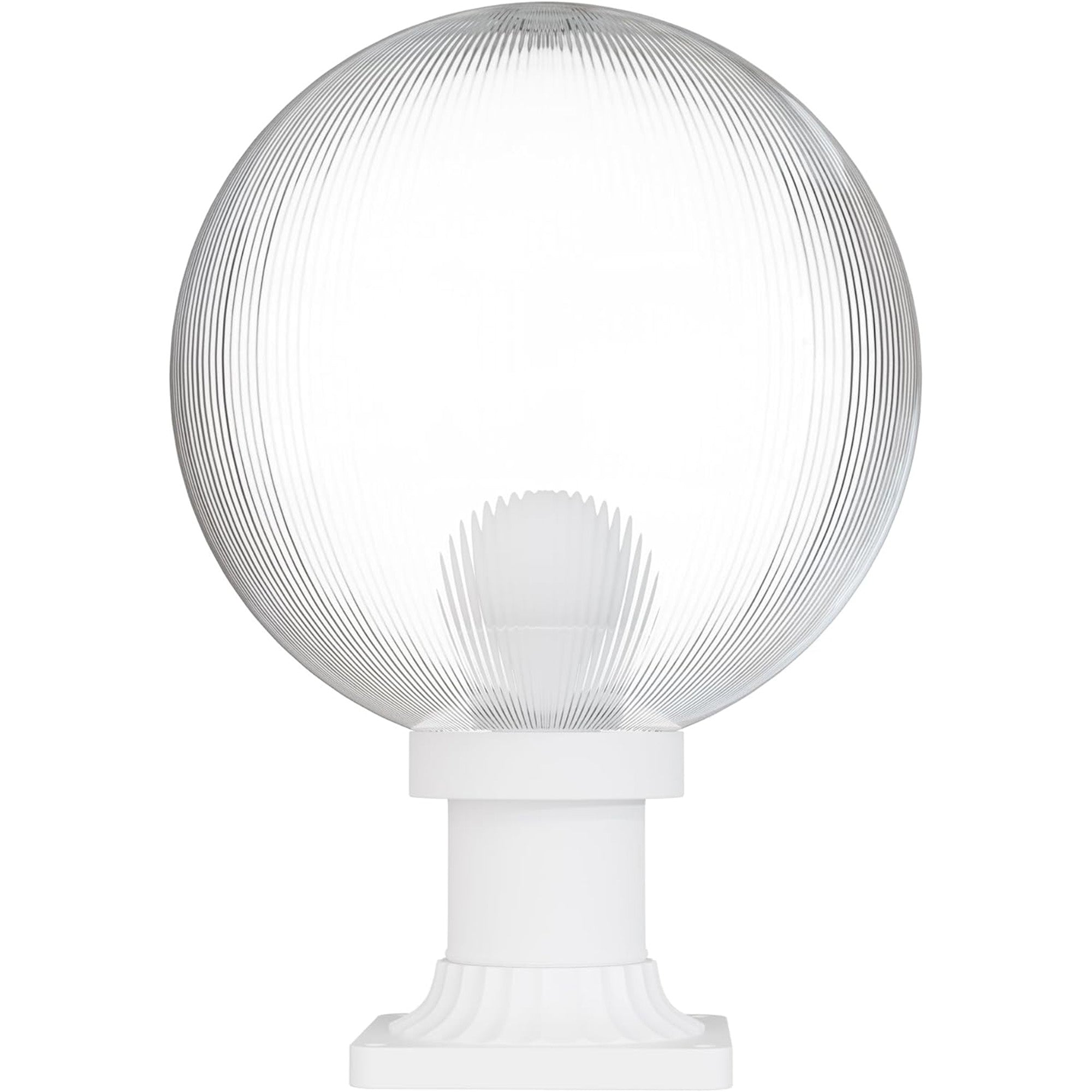 12" Globe Pier Mount Outdoor Lighting with LED Lamp