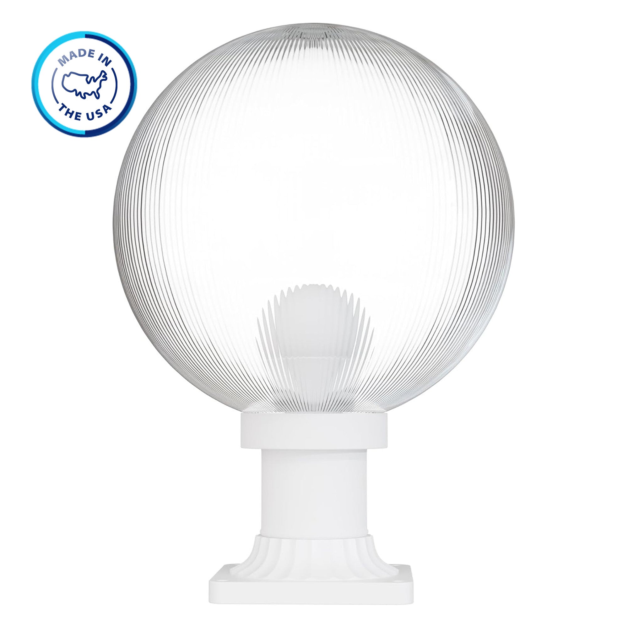 12" Globe Pier Mount Outdoor Lighting with LED Lamp