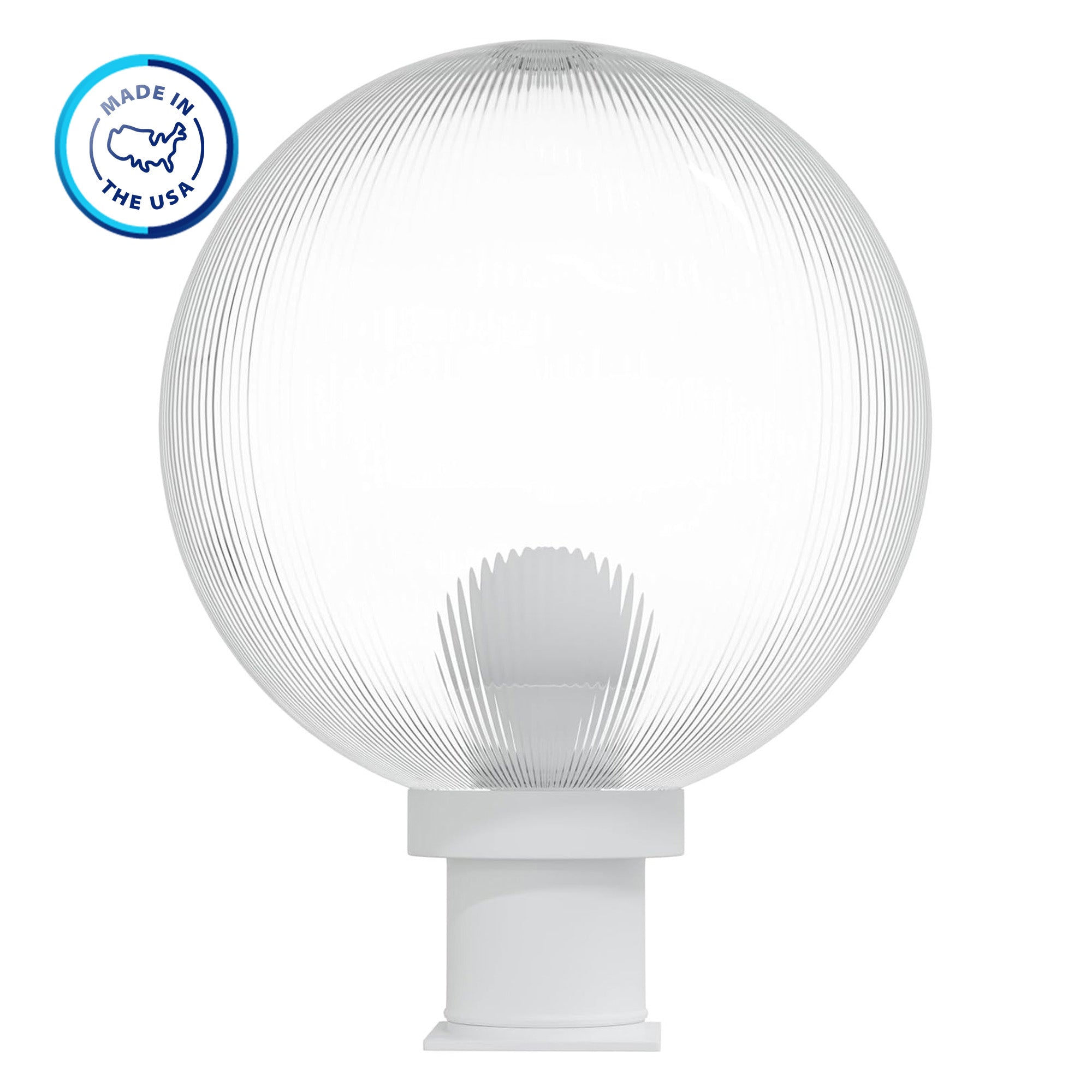 12" Globe Pier Mount Outdoor Lighting with LED Lamp