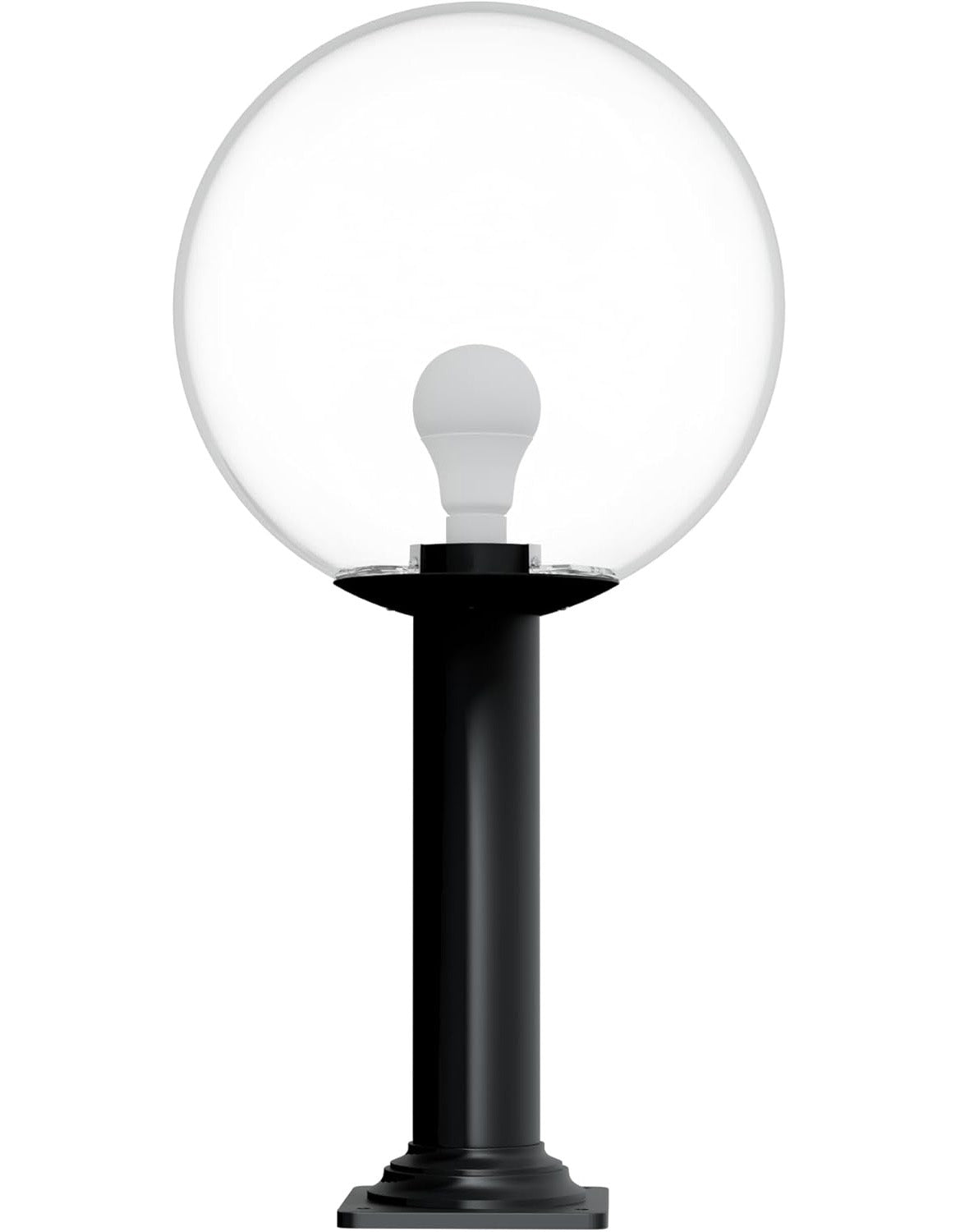 14" Globe Post Light Application with Stub Post Pier Mount