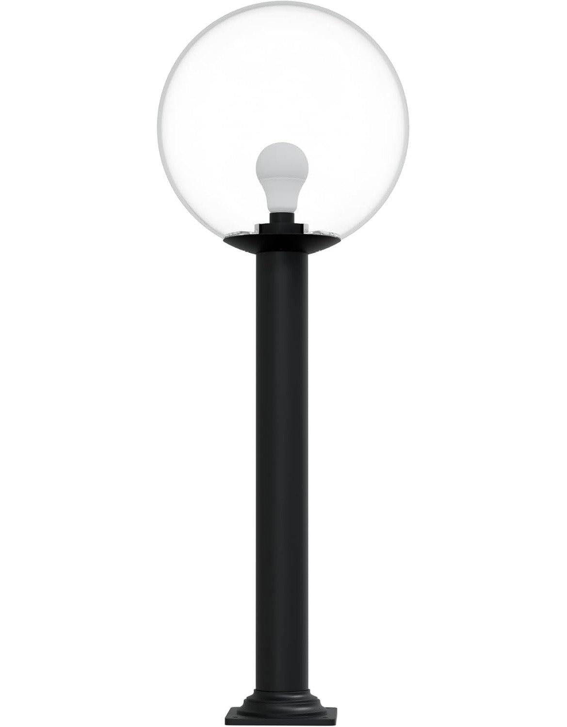 14" Globe Post Light Application with Stub Post Pier Mount