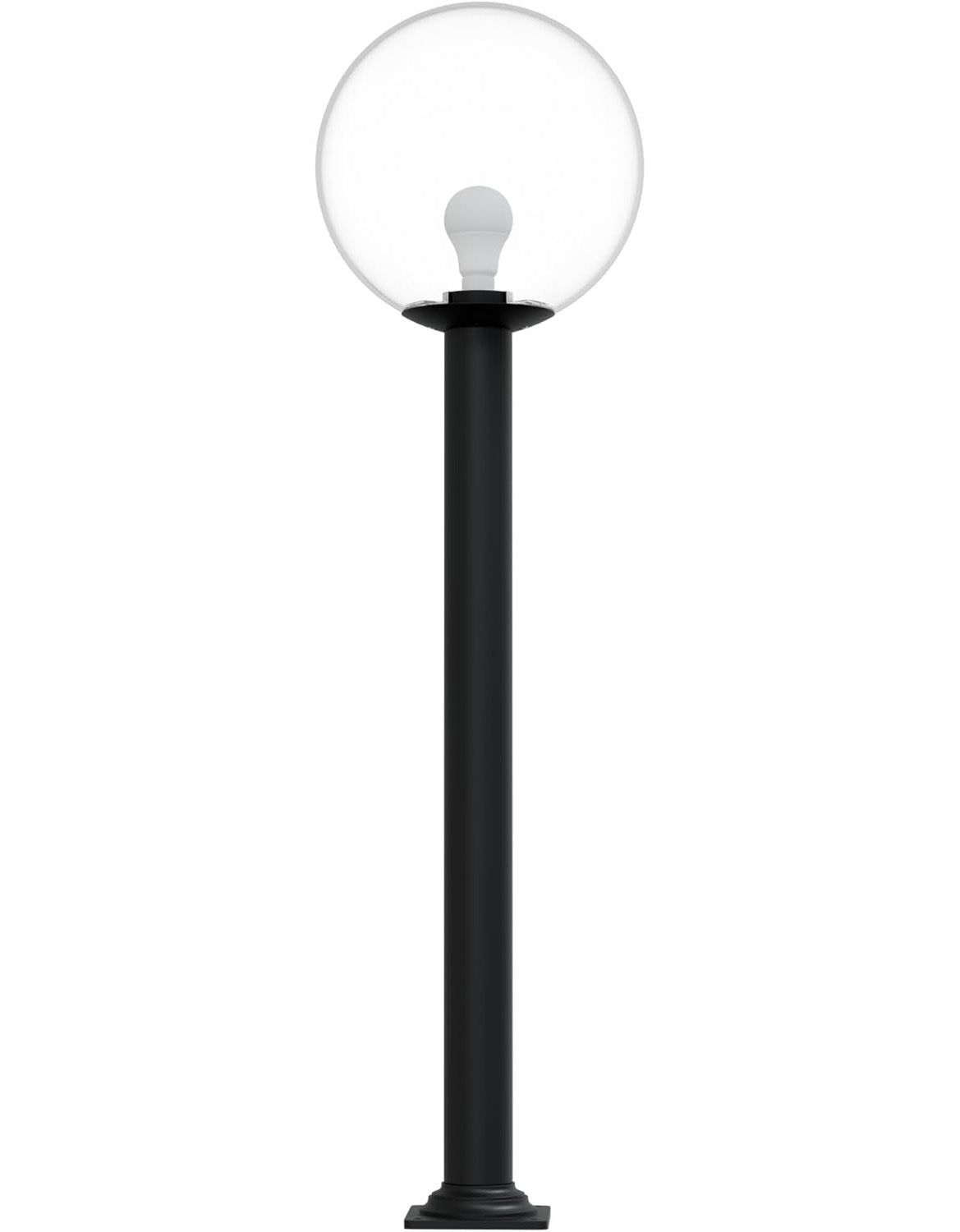 14" Globe Post Light Application with Stub Post Pier Mount