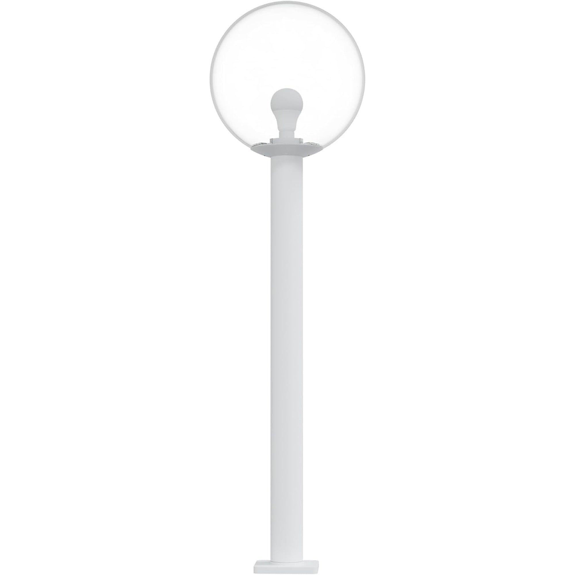 14" Globe Post Light Application with 6" Stub Post Pier Mount