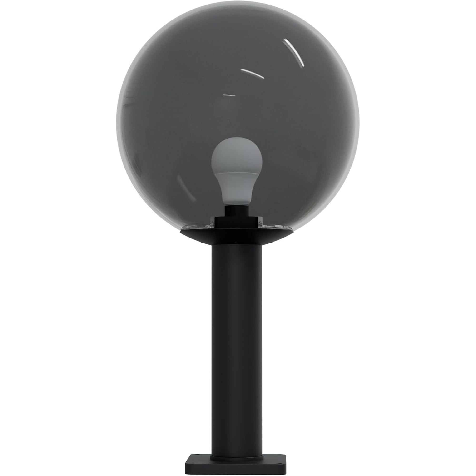 14" Globe Post Light Application with 6" Stub Post Pier Mount