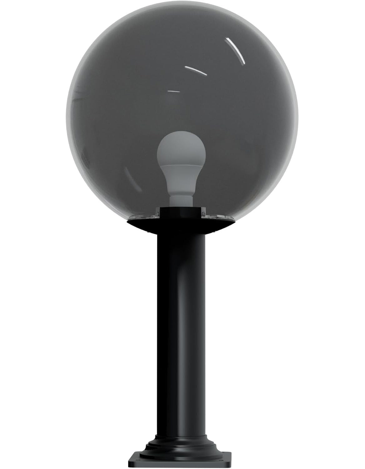 14" Globe Post Light Application with Stub Post Pier Mount