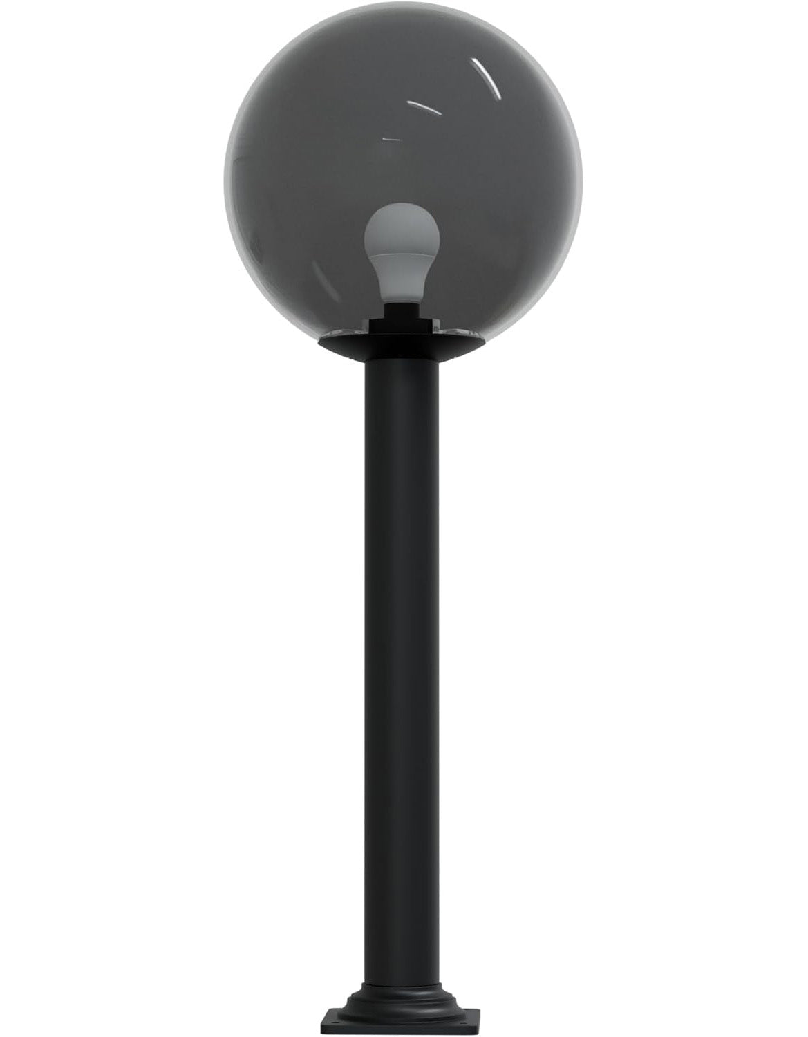14" Globe Post Light Application with Stub Post Pier Mount