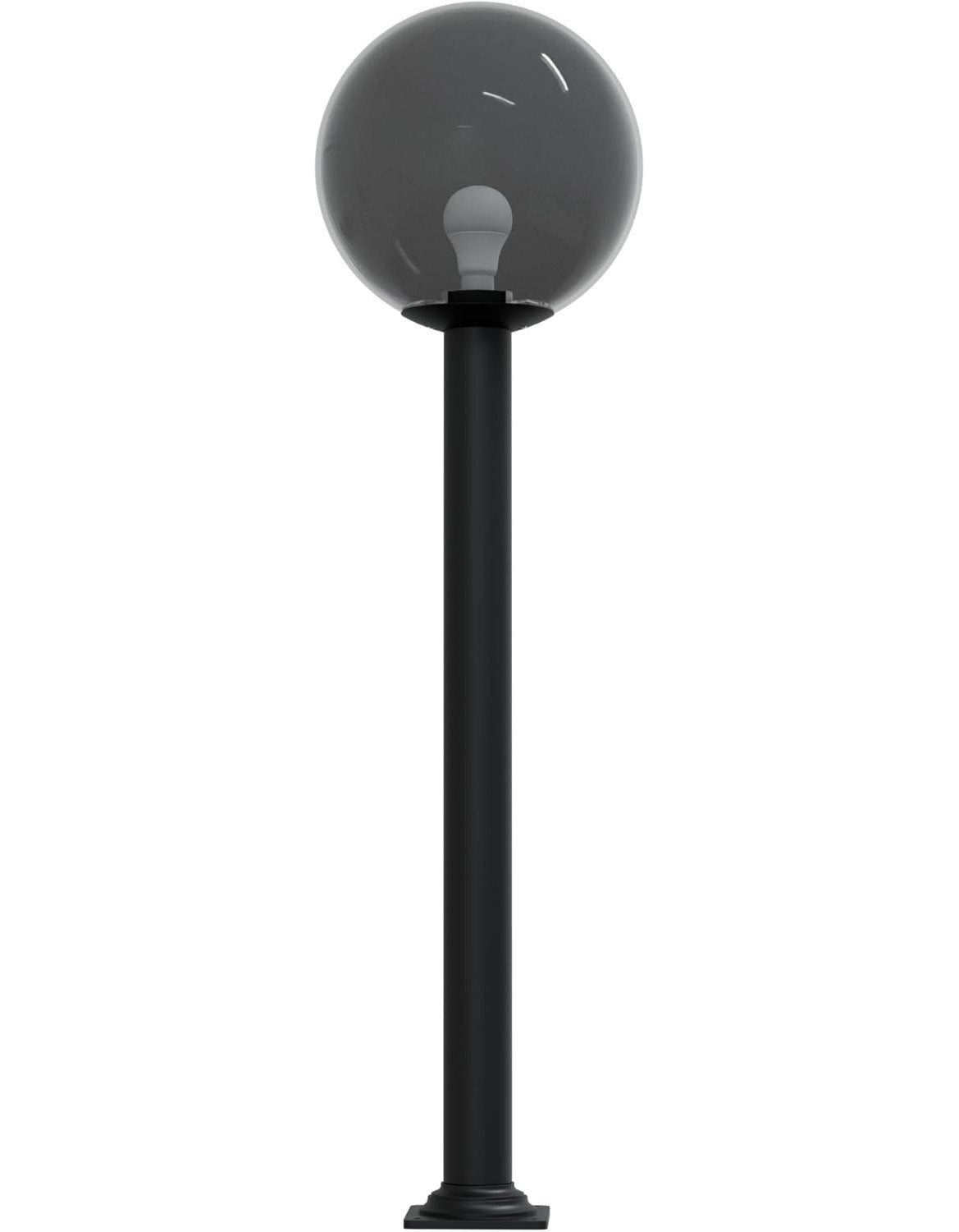 14" Globe Post Light Application with Stub Post Pier Mount