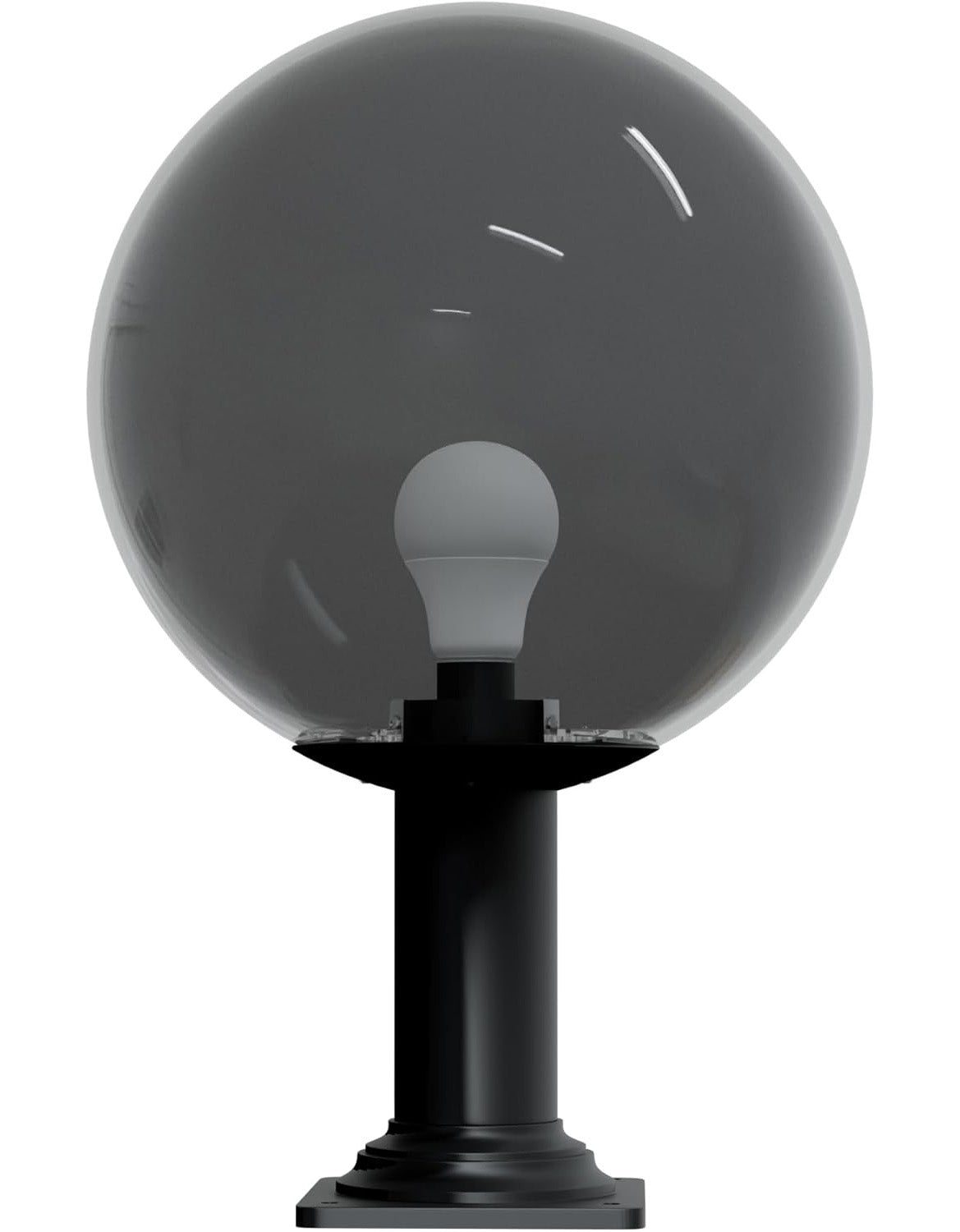 14" Globe Post Light Application with Stub Post Pier Mount