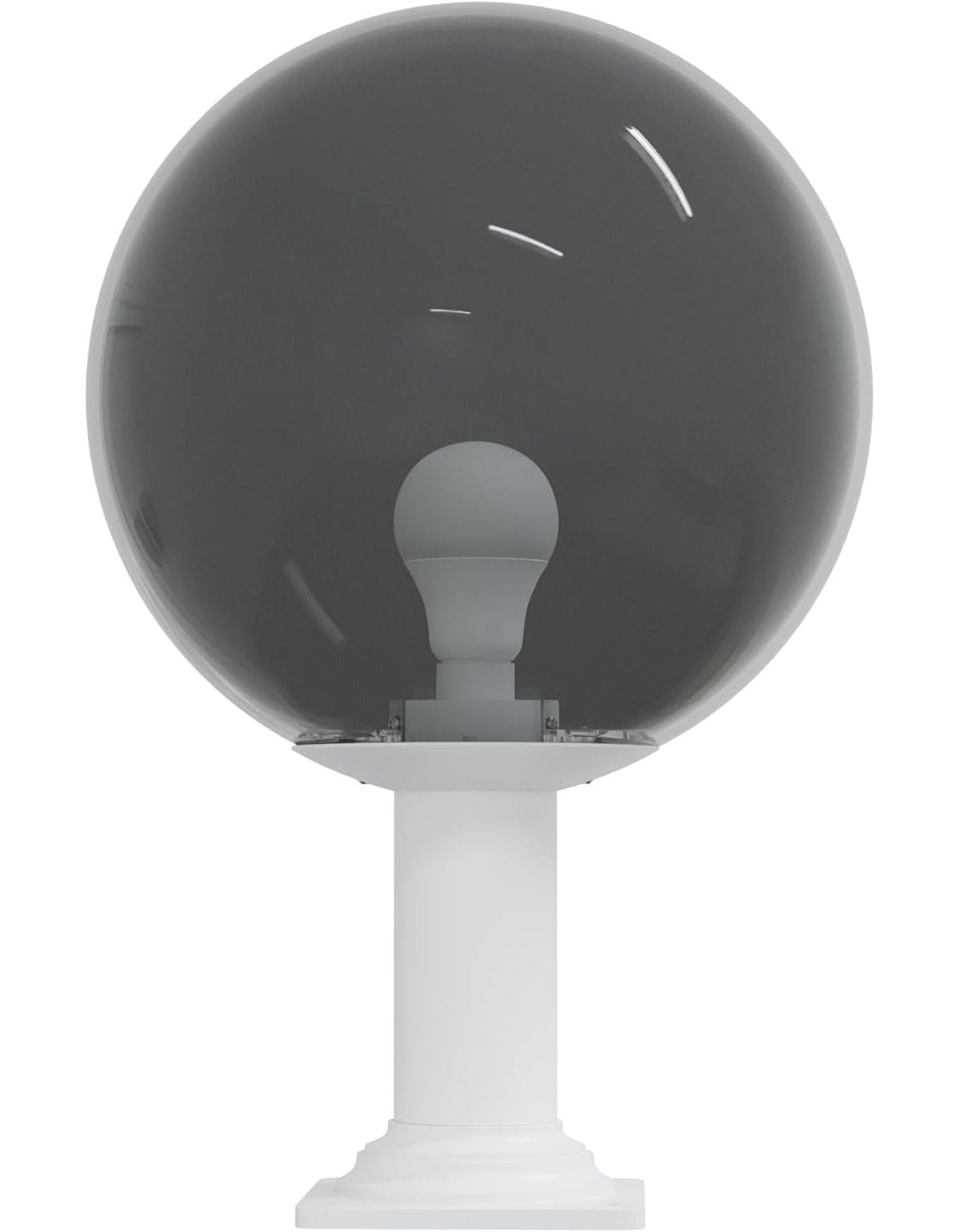 14" Globe Post Light Application with Stub Post Pier Mount