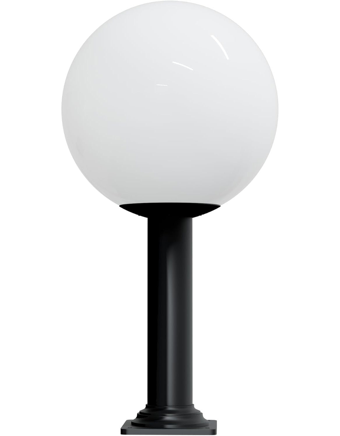 14" Globe Post Light Application with Stub Post Pier Mount