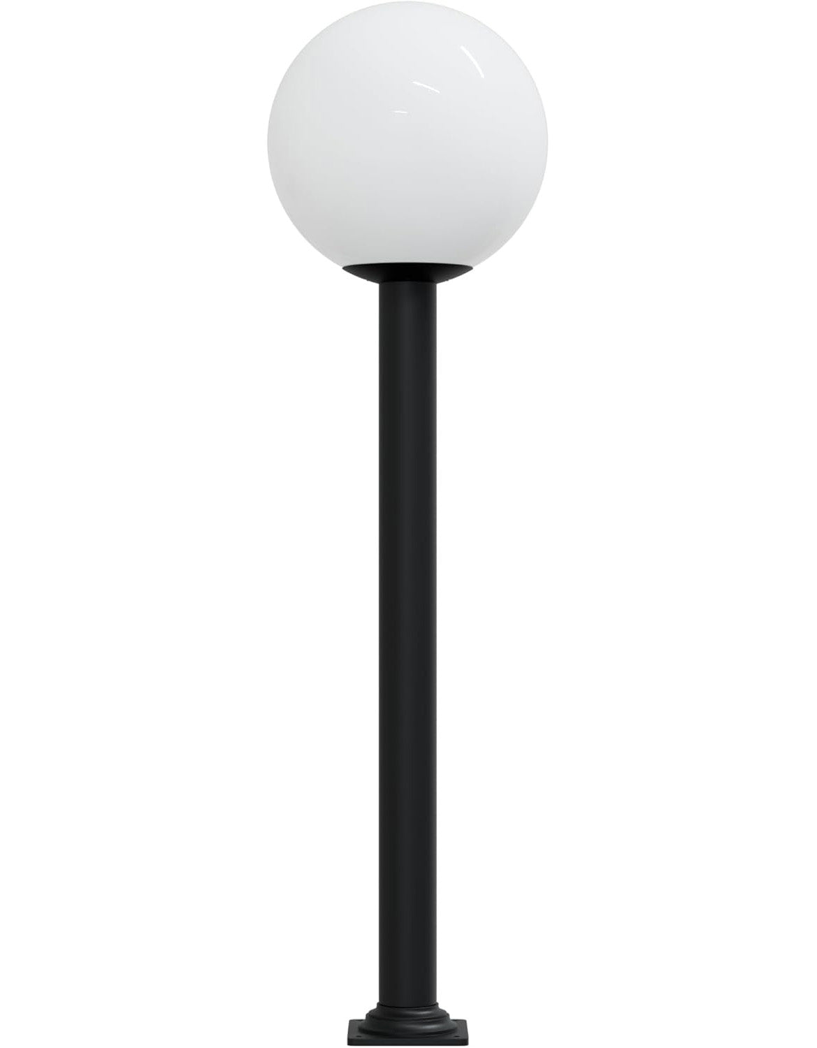 14" Globe Post Light Application with Stub Post Pier Mount