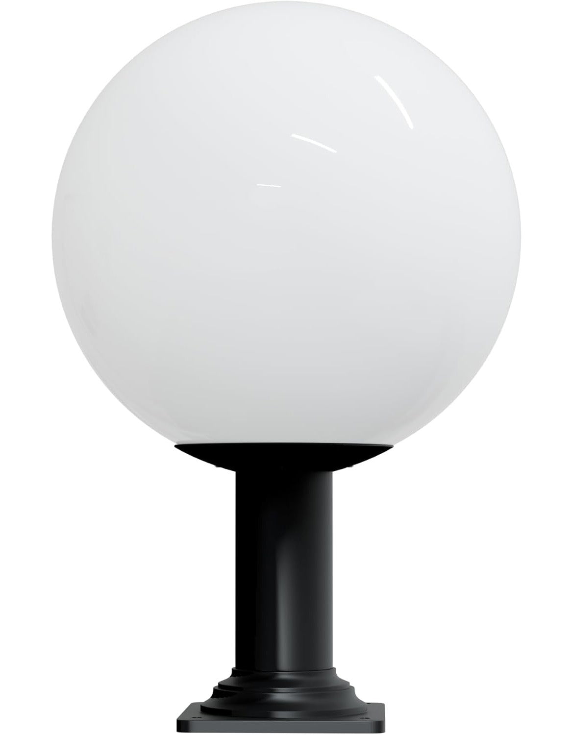 14" Globe Post Light Application with Stub Post Pier Mount