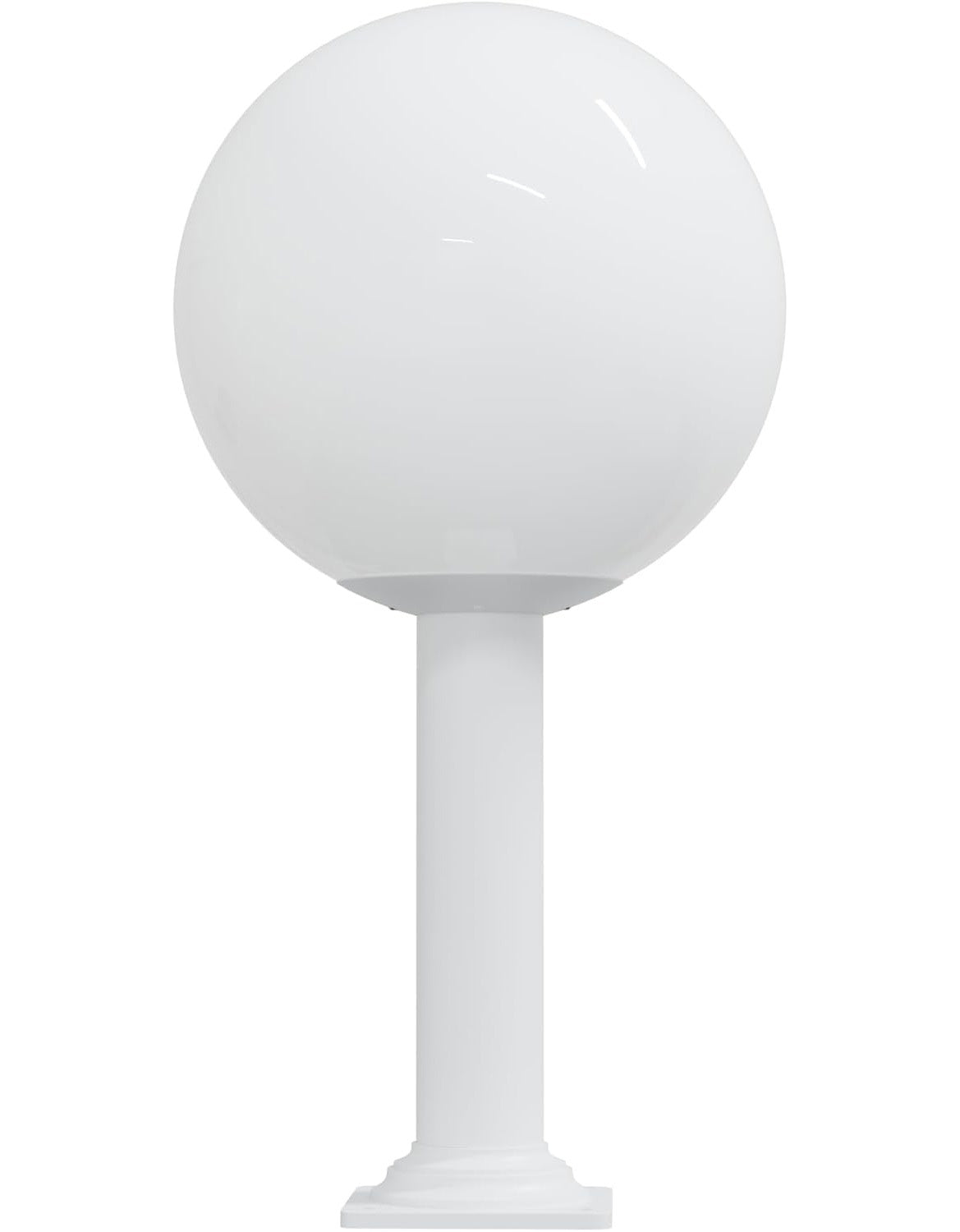 14" Globe Post Light Application with Stub Post Pier Mount