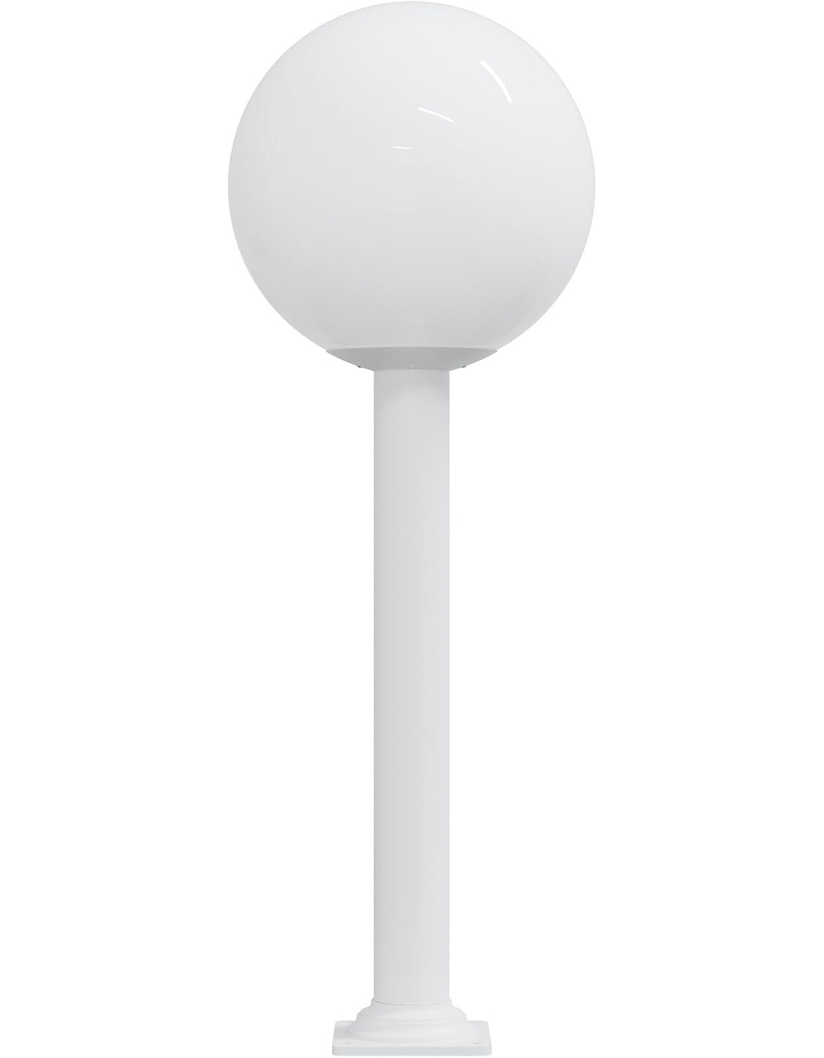 14" Globe Post Light Application with Stub Post Pier Mount