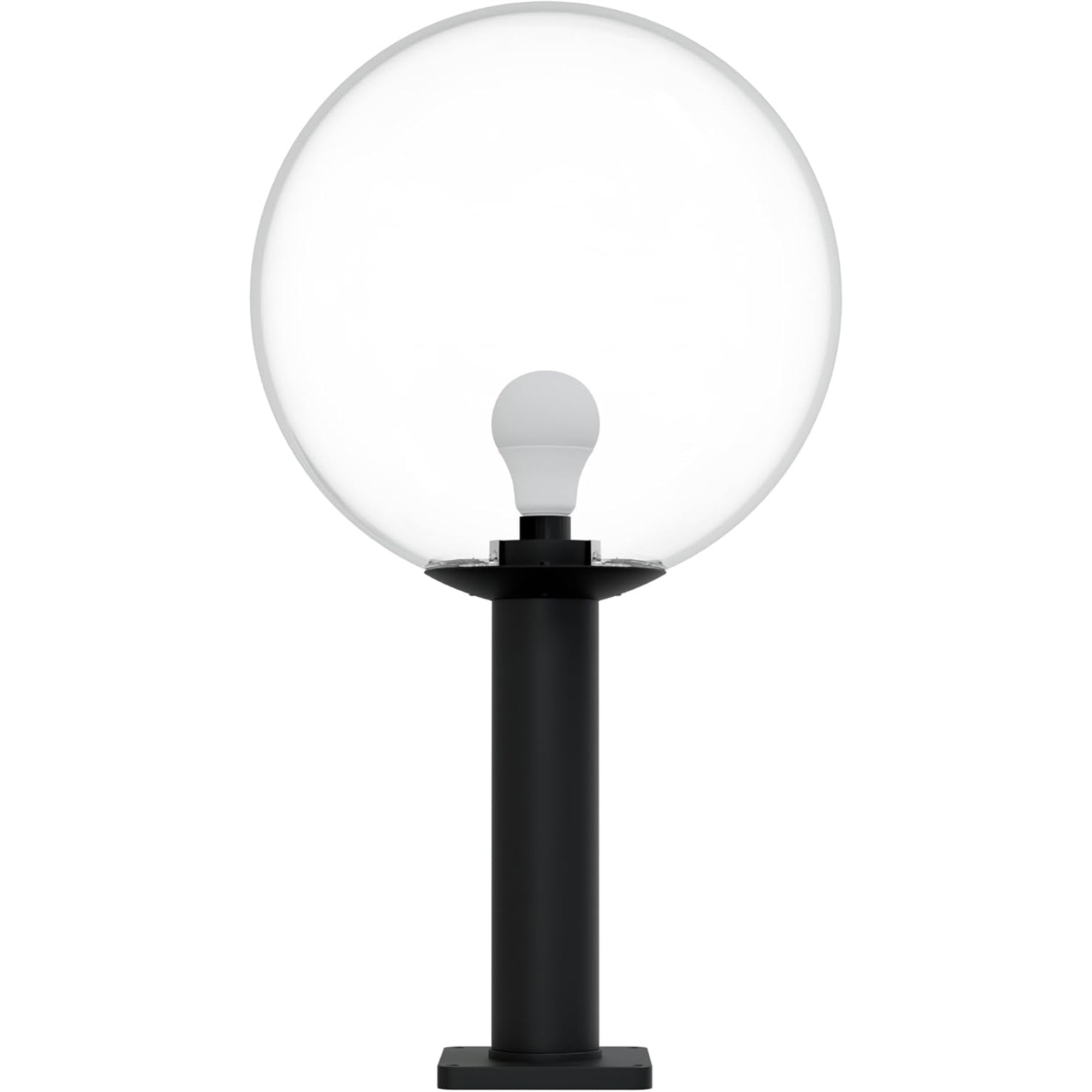 16" Globe Post Light Application with 6" Stub Post Pier Mount
