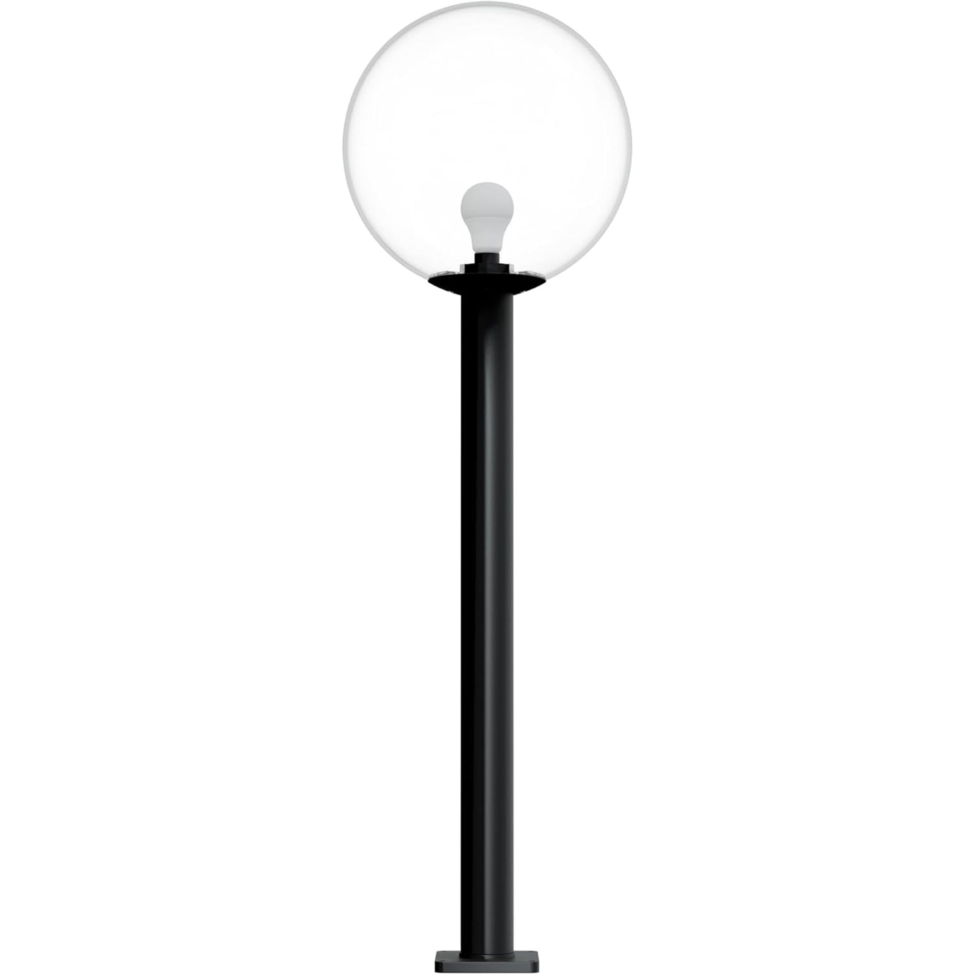 16" Globe Post Light Application with 6" Stub Post Pier Mount