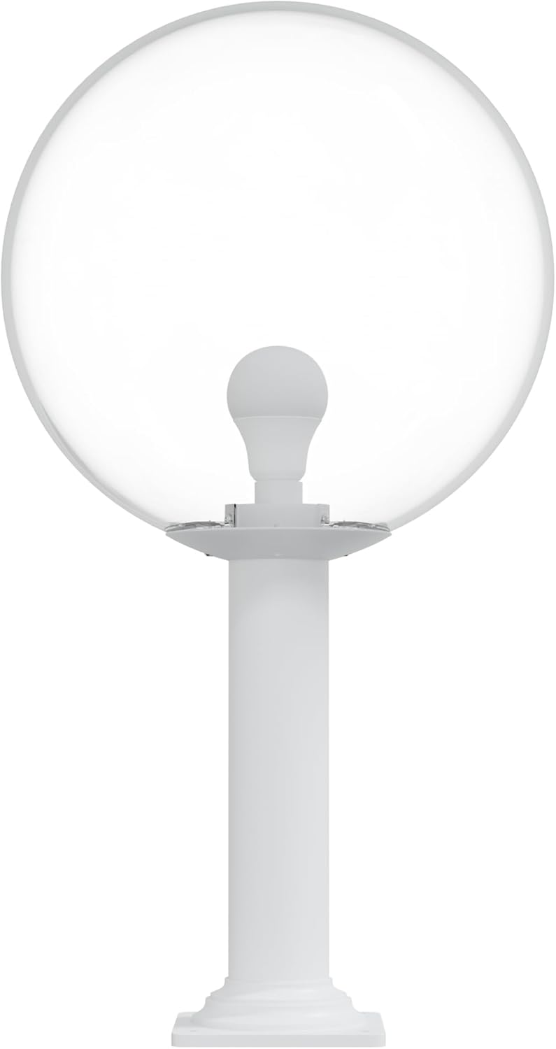 16" Globe Post Light Application with Stub Post Pier Mount installed on lamp post fixture