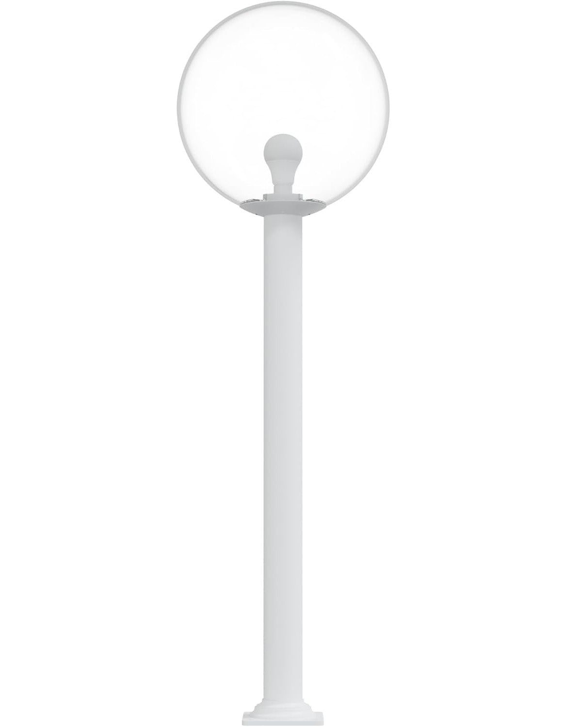 16" Globe Post Light Application with Stub Post Pier Mount installed on lamp post fixture