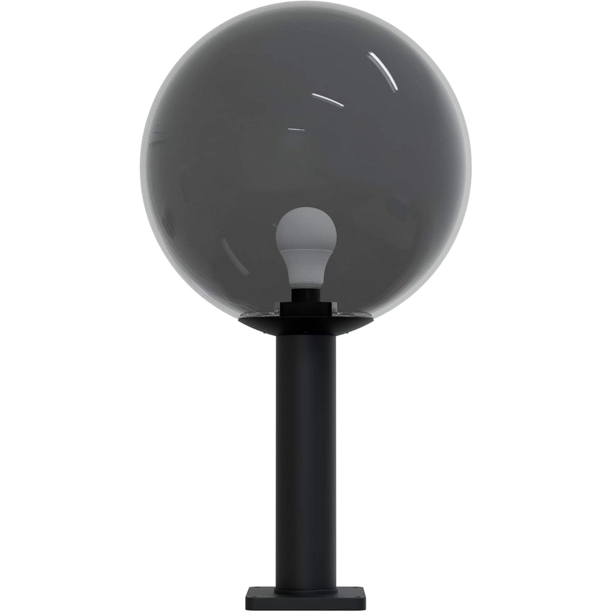 16" Globe Post Light Application with 6" Stub Post Pier Mount