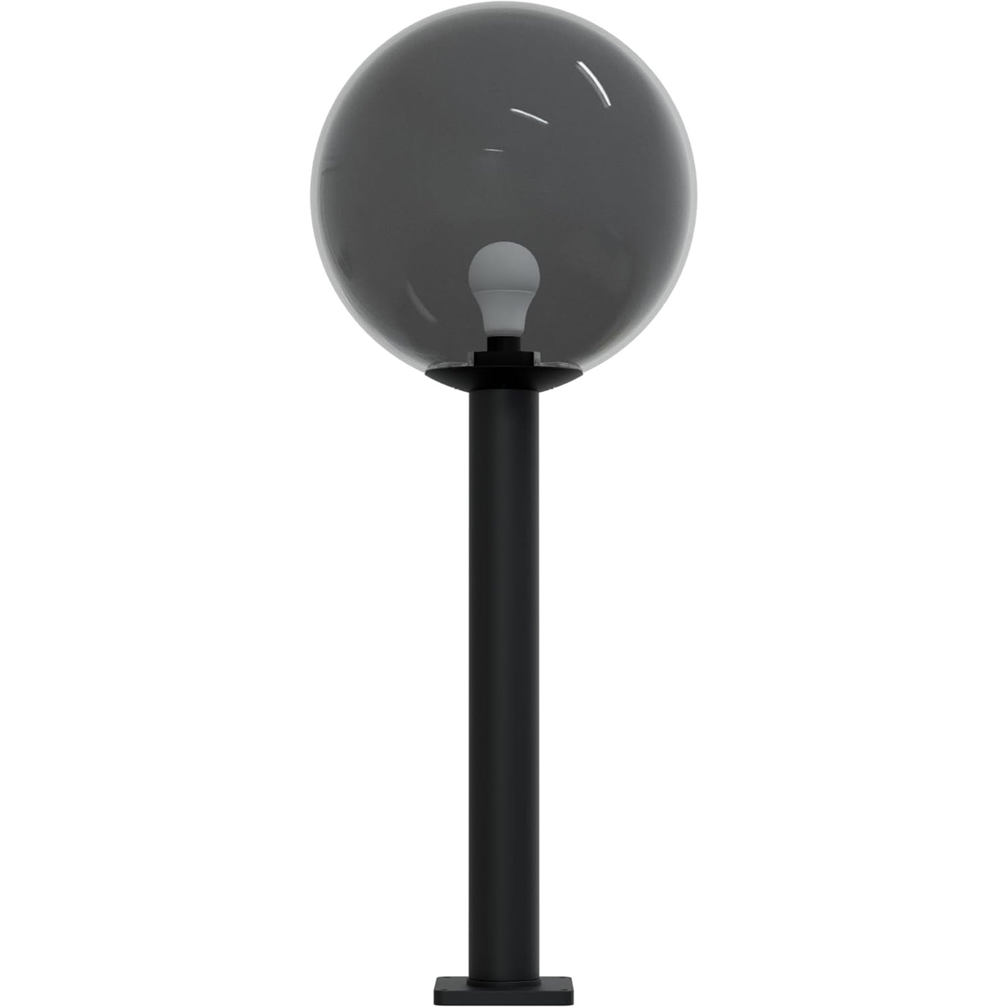 16" Globe Post Light Application with 6" Stub Post Pier Mount