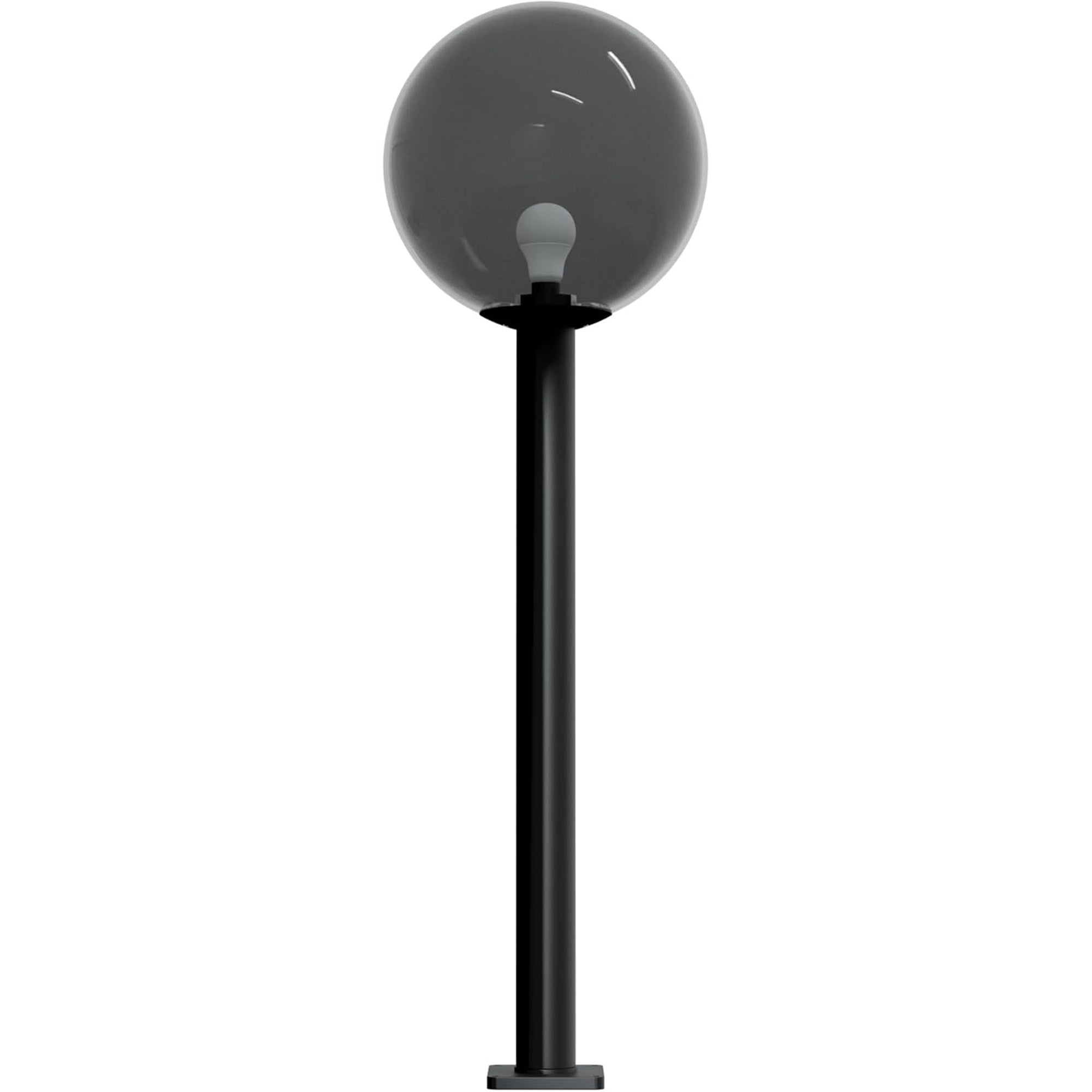16" Globe Post Light Application with 6" Stub Post Pier Mount
