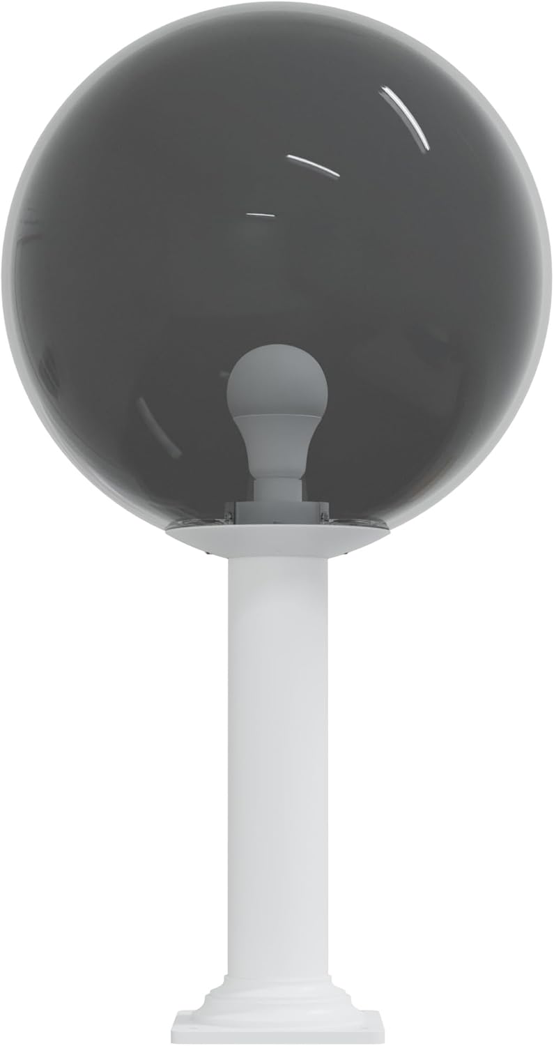 16" Globe Post Light Application with Stub Post Pier Mount installed on lamp post fixture