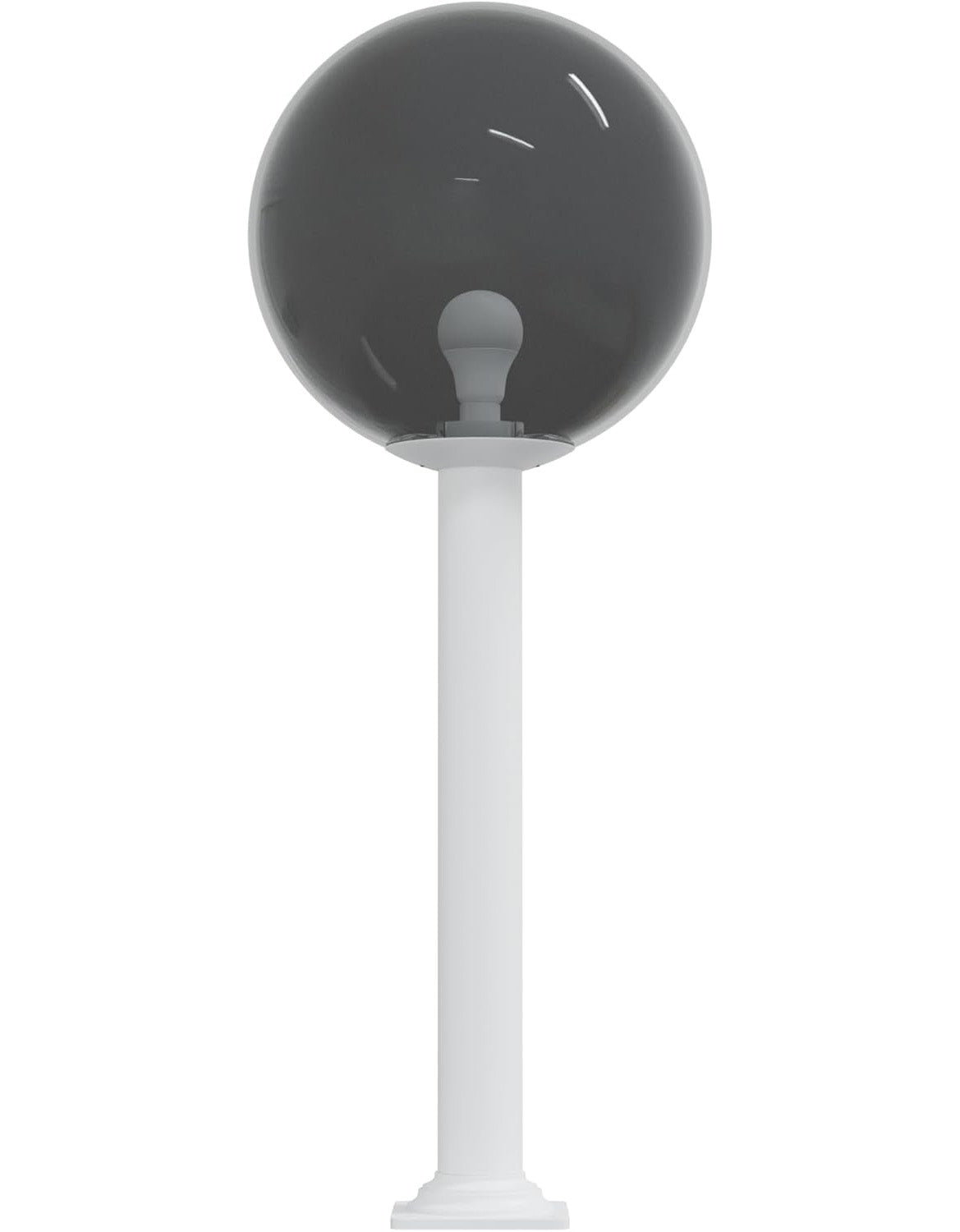 16" Globe Post Light Application with Stub Post Pier Mount installed on lamp post fixture