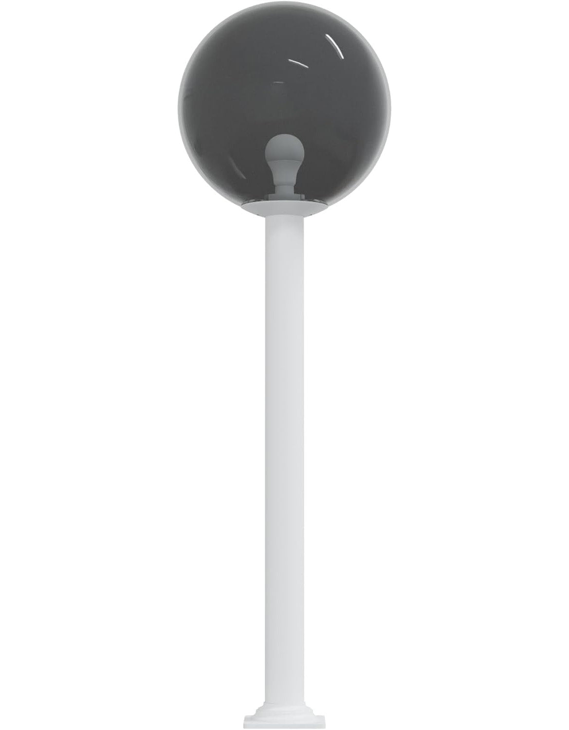 16" Globe Post Light Application with Stub Post Pier Mount installed on lamp post fixture
