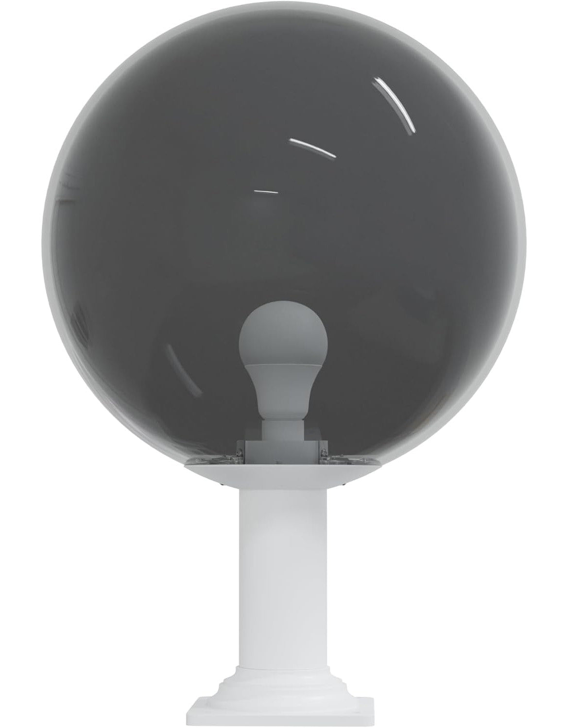 16" Globe Post Light Application with Stub Post Pier Mount installed on lamp post fixture
