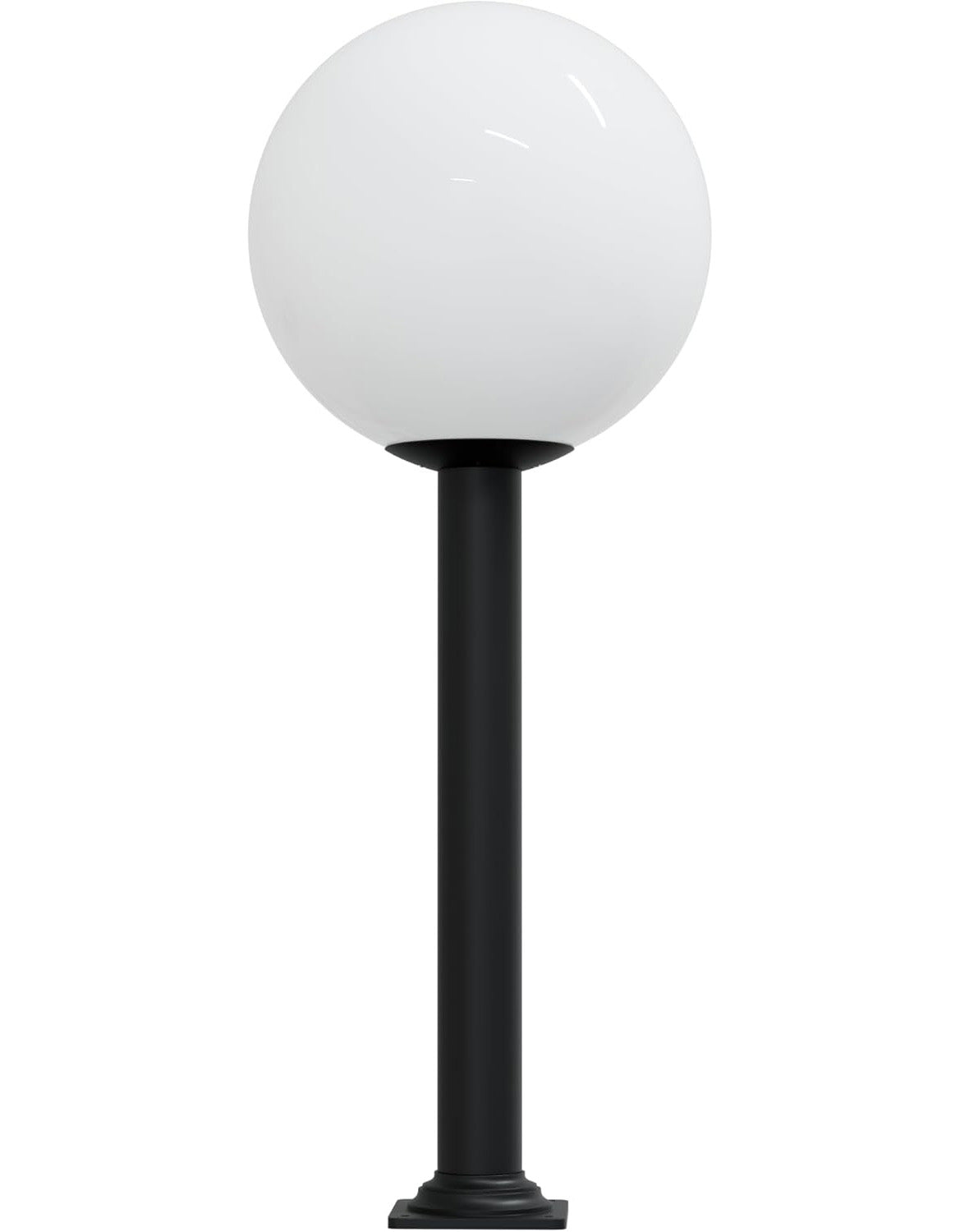 16" Globe Post Light Application with Stub Post Pier Mount installed on lamp post fixture