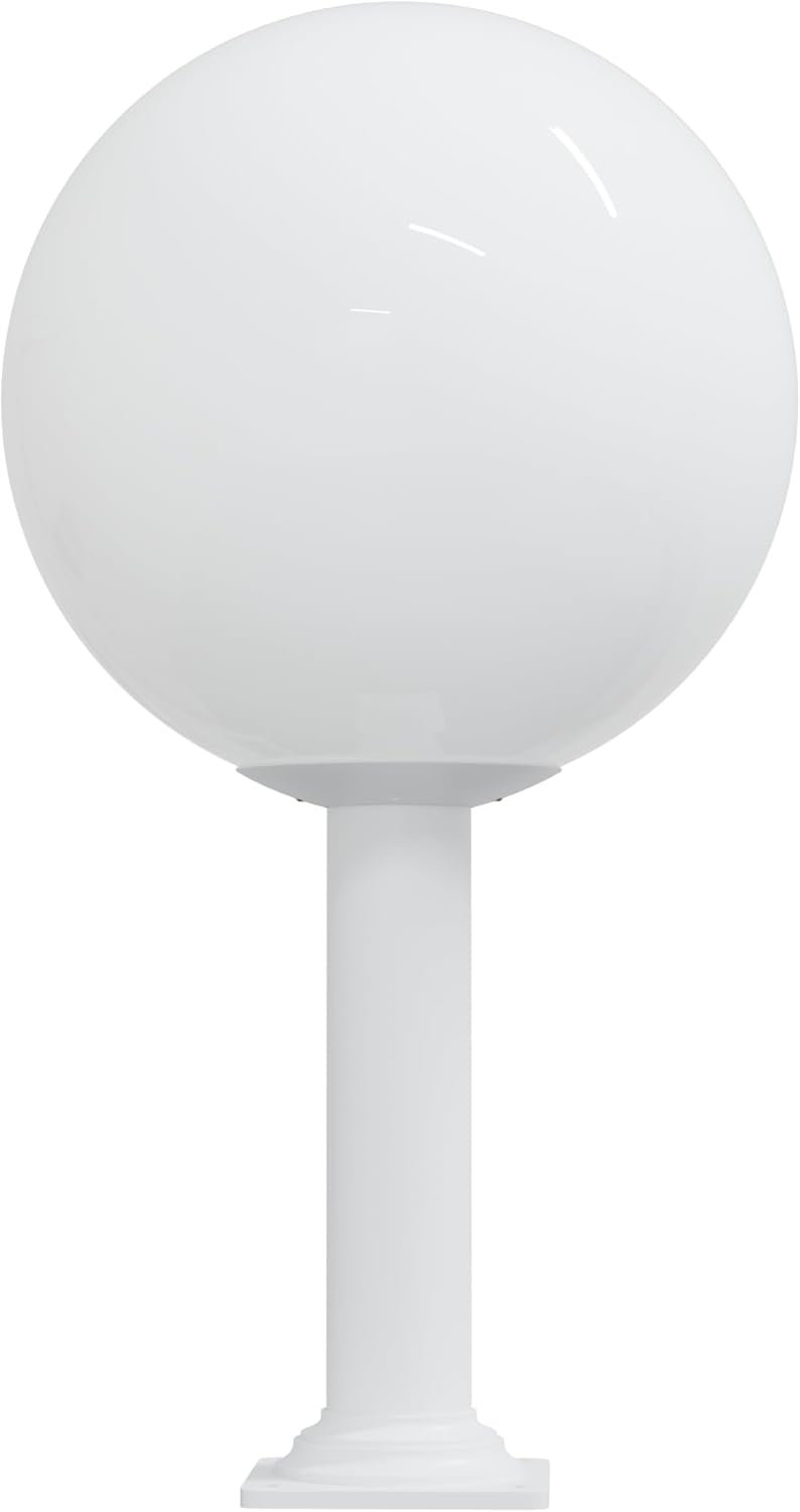 16" Globe Post Light Application with Stub Post Pier Mount installed on lamp post fixture