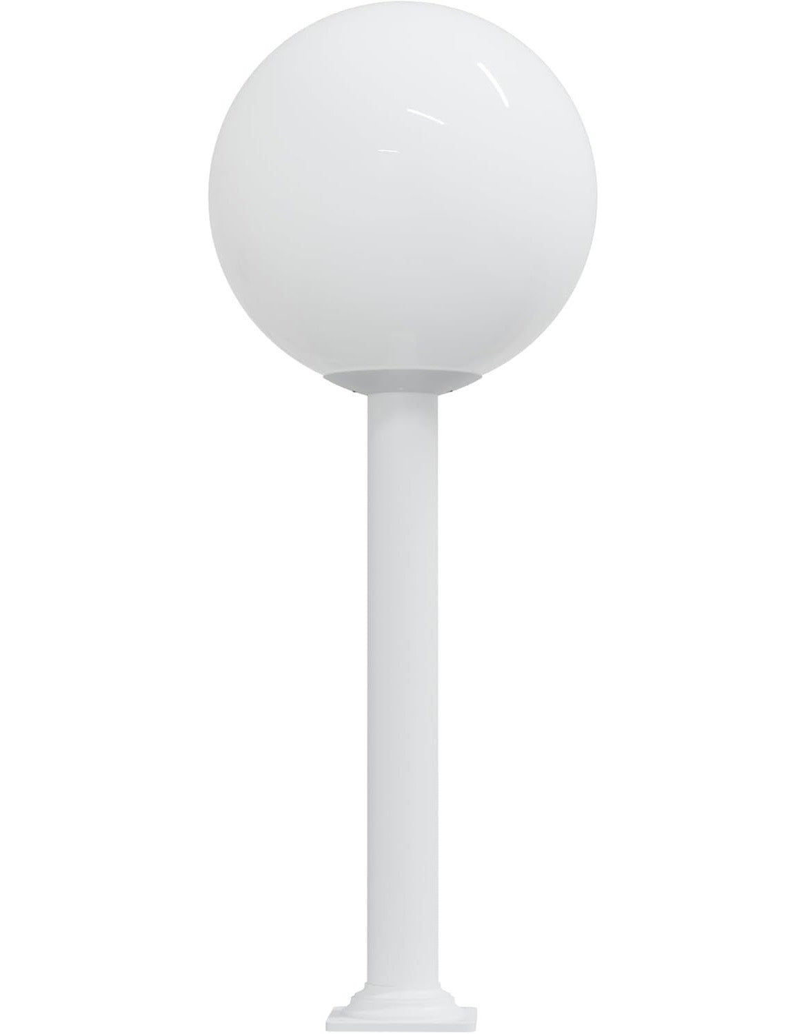 16" Globe Post Light Application with Stub Post Pier Mount installed on lamp post fixture