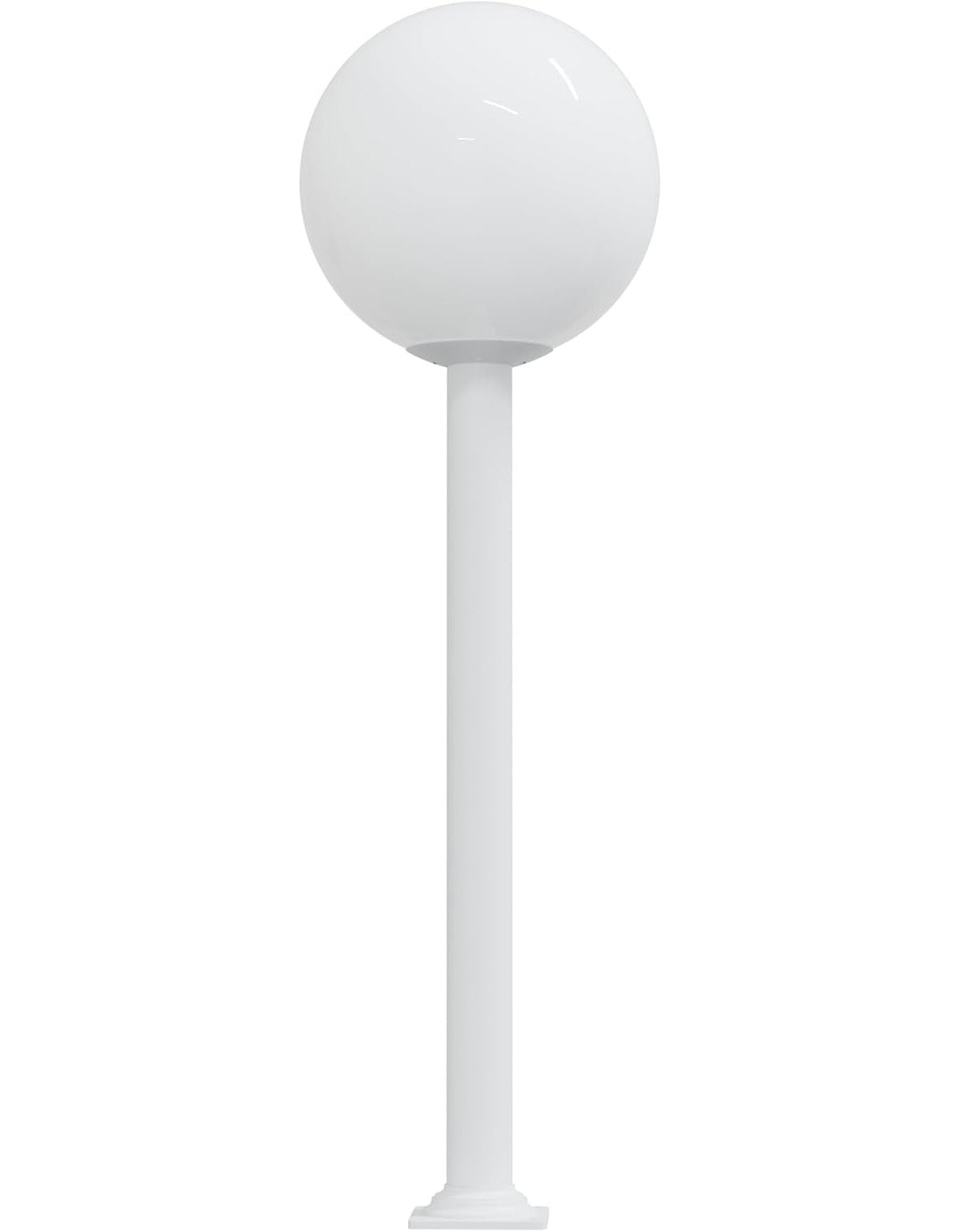 16" Globe Post Light Application with Stub Post Pier Mount installed on lamp post fixture