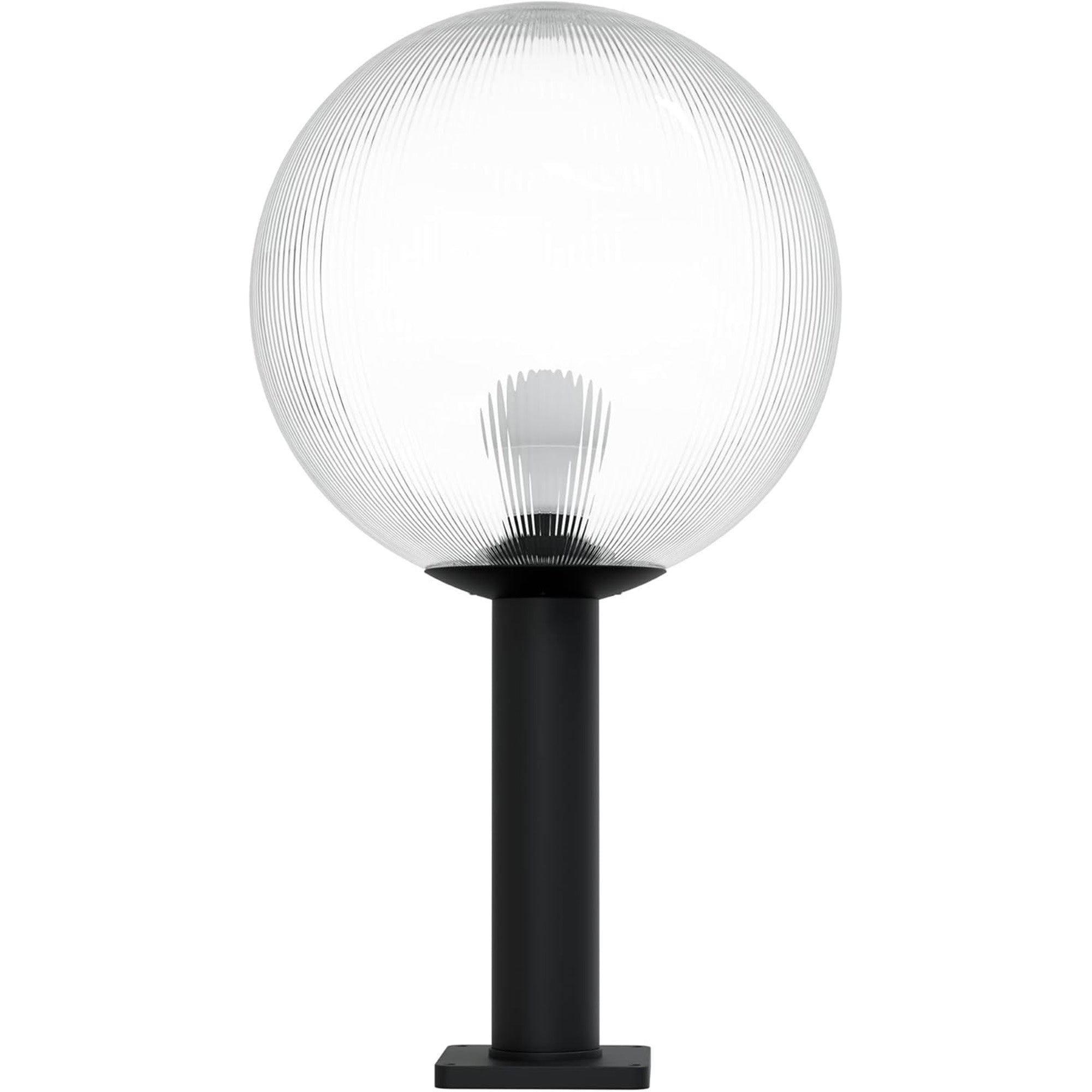 16" Globe Post Light Application with 6" Stub Post Pier Mount