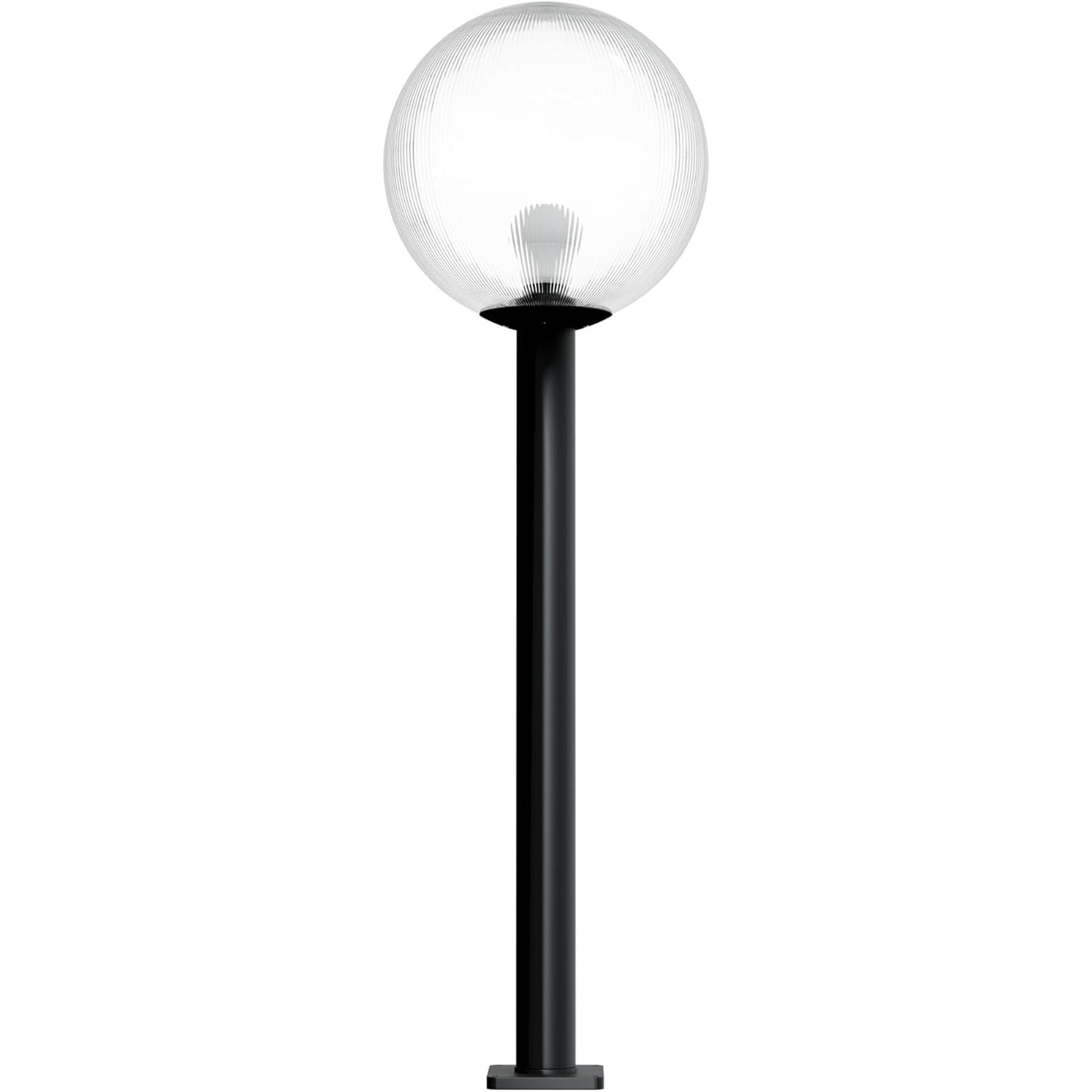 16" Globe Post Light Application with 6" Stub Post Pier Mount